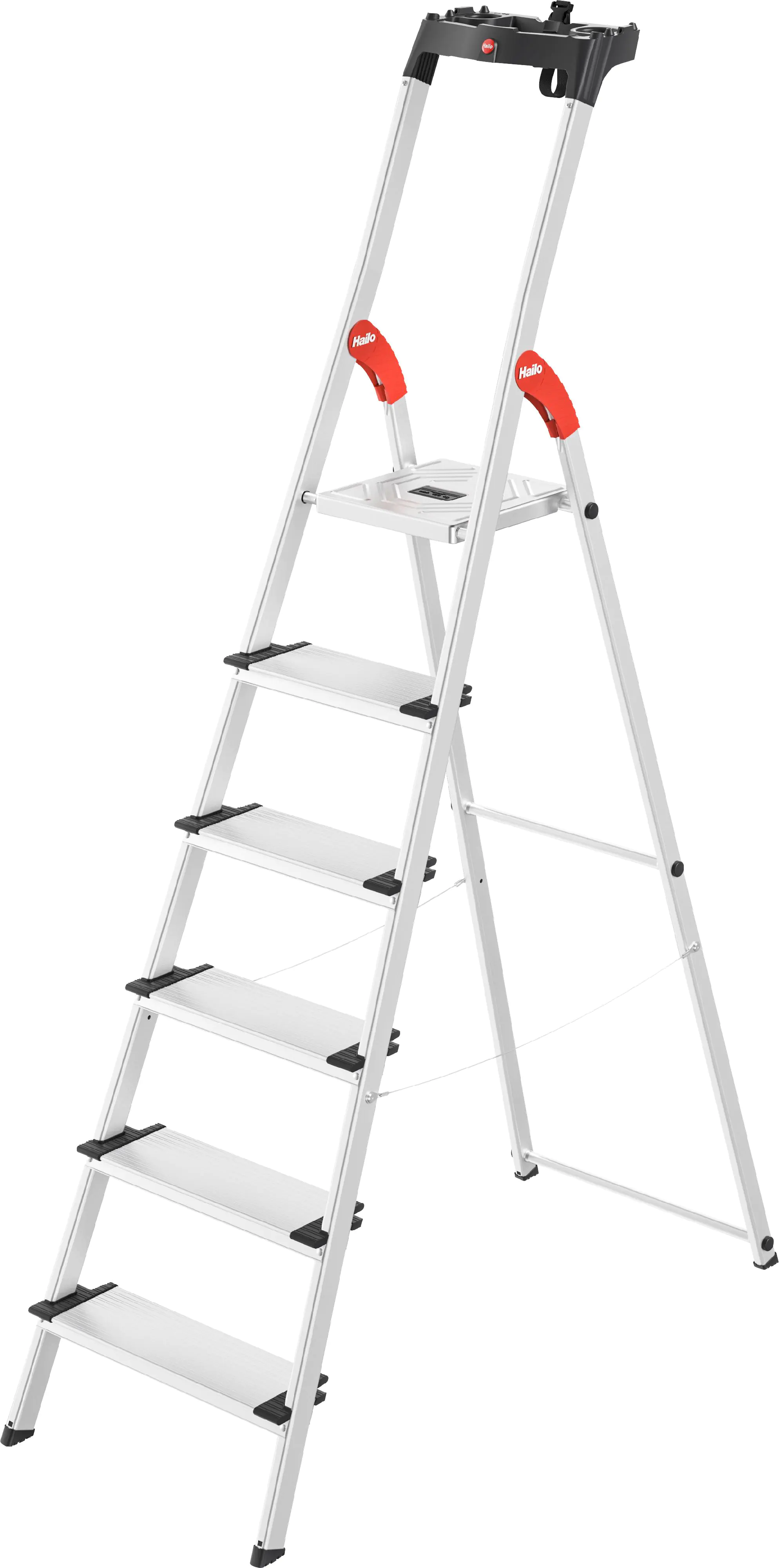 Hailo Aluminium-Sicherheits-Stehleiter L80 ComfortLine 3,28 m