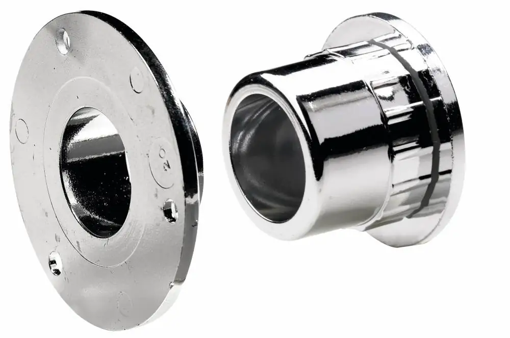 Hettich Schrankrohrlager für runde Schrankrohre Ø 20 mm, verchromt