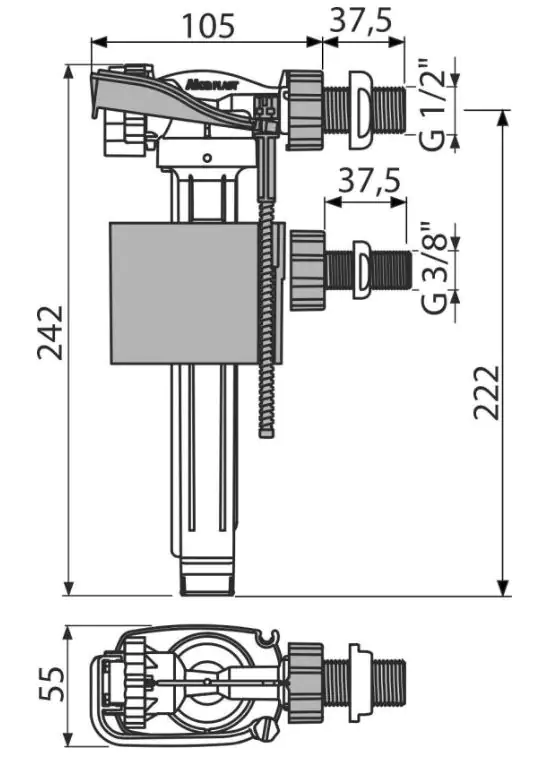 Füllventil für Spülkasten