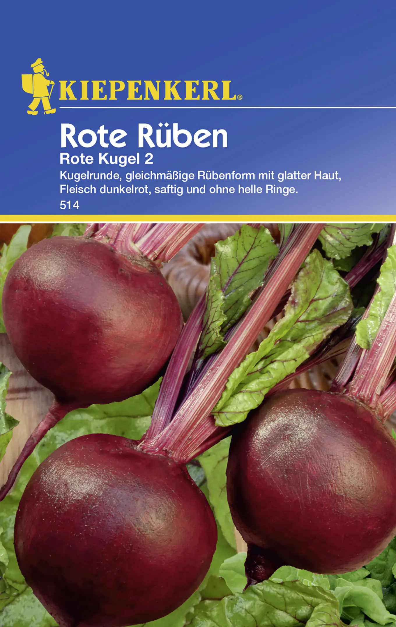 Kiepenkerl Rote Rübe Rote Kugel 2 Beta vulgaris var. vulgaris, Inhalt: ca. 100 Pflanzen