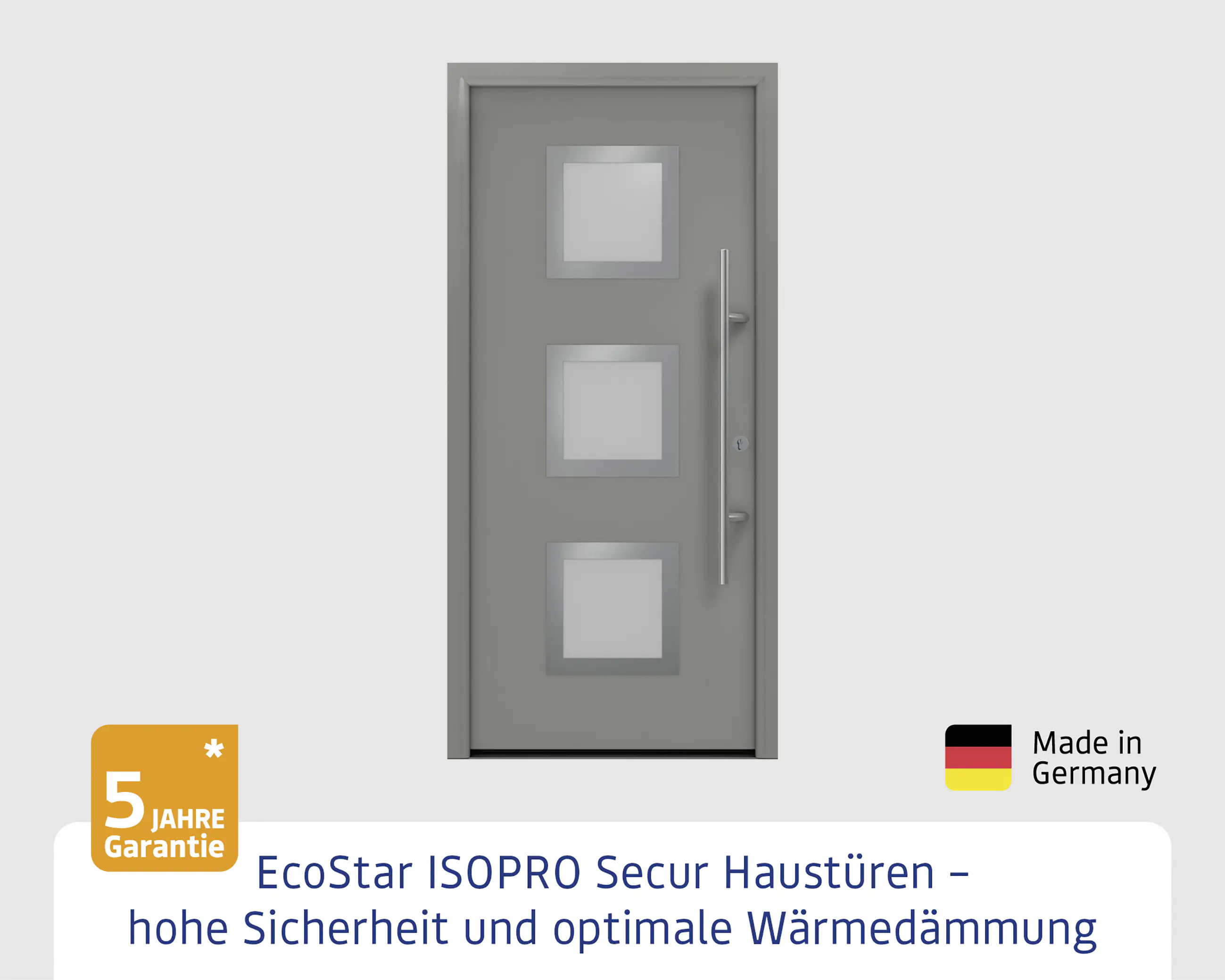 EcoStar Haustür ISOPRO Secur IPS 810S RC2 graualuminium 110 x 210 cm EcoStar Haustür ISOPRO Secur IPS 810S RC2 graualuminium 110 x 210 cm
