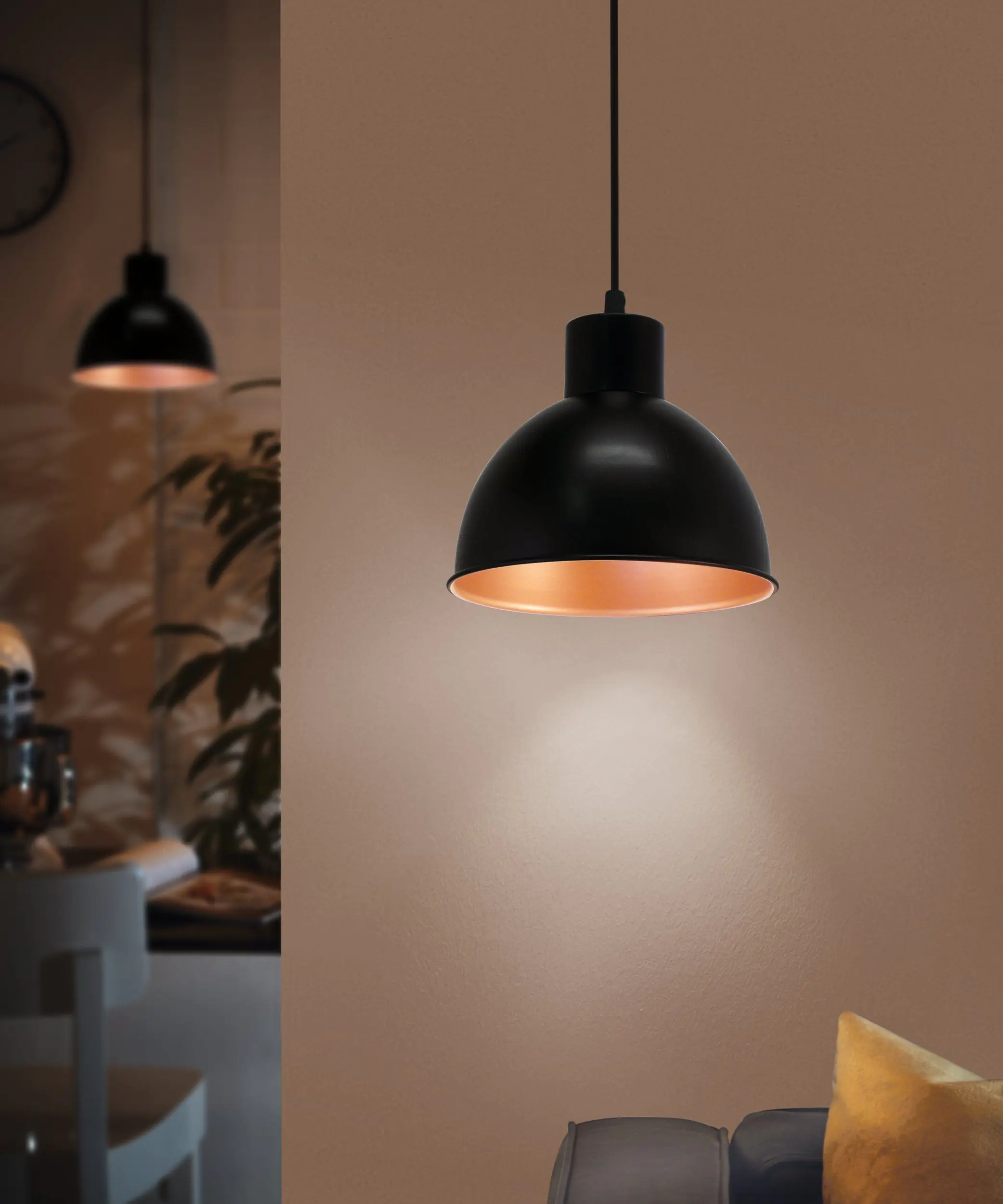 Eglo Pendelleuchte Truro 1 schwarz, kupfer Eglo Pendelleuchte Truro 1 schwarz, kupfer