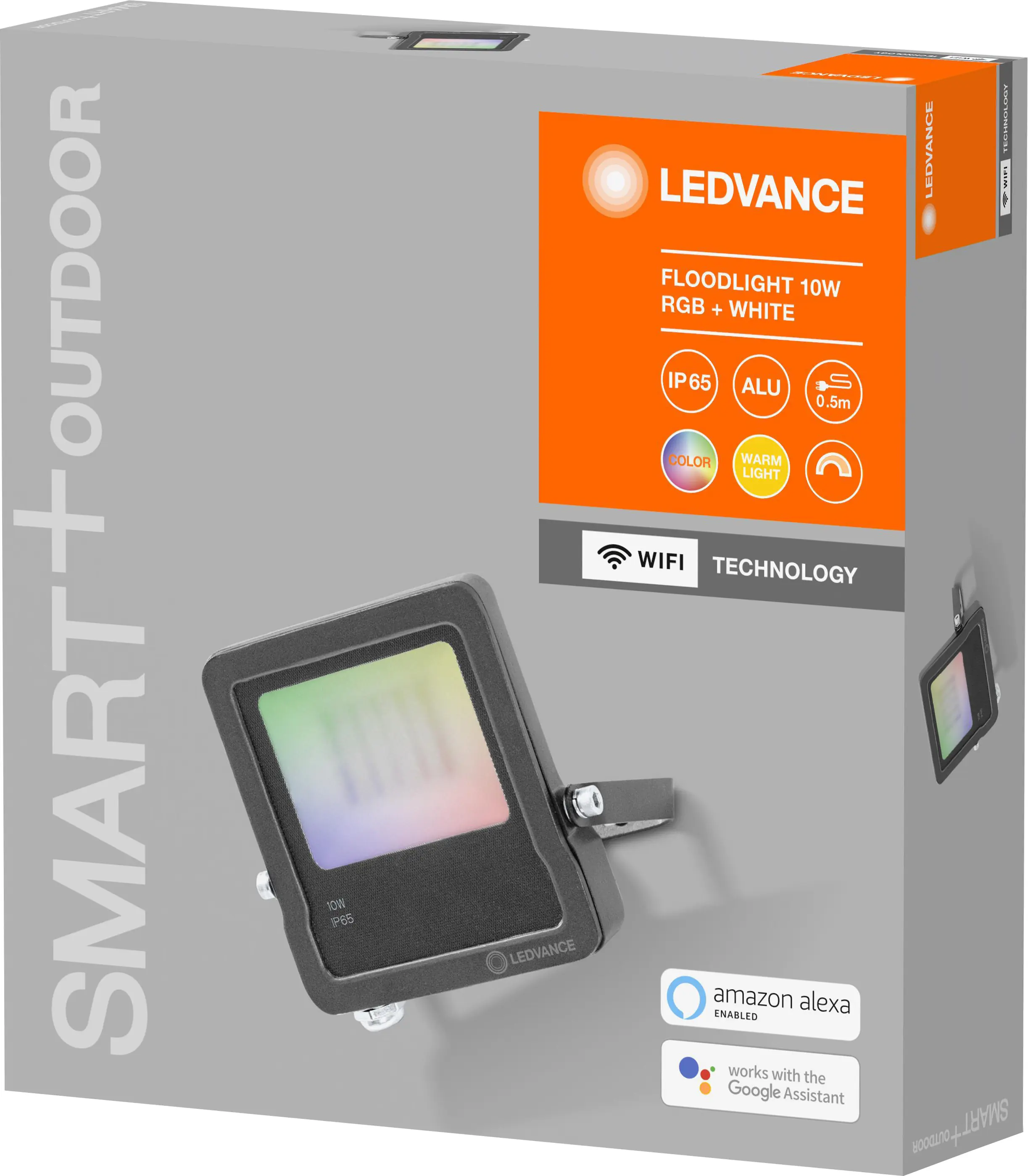 Ledvance LED Strahler Smart+ WiFi Flood 10W dunkelgrau RGBW