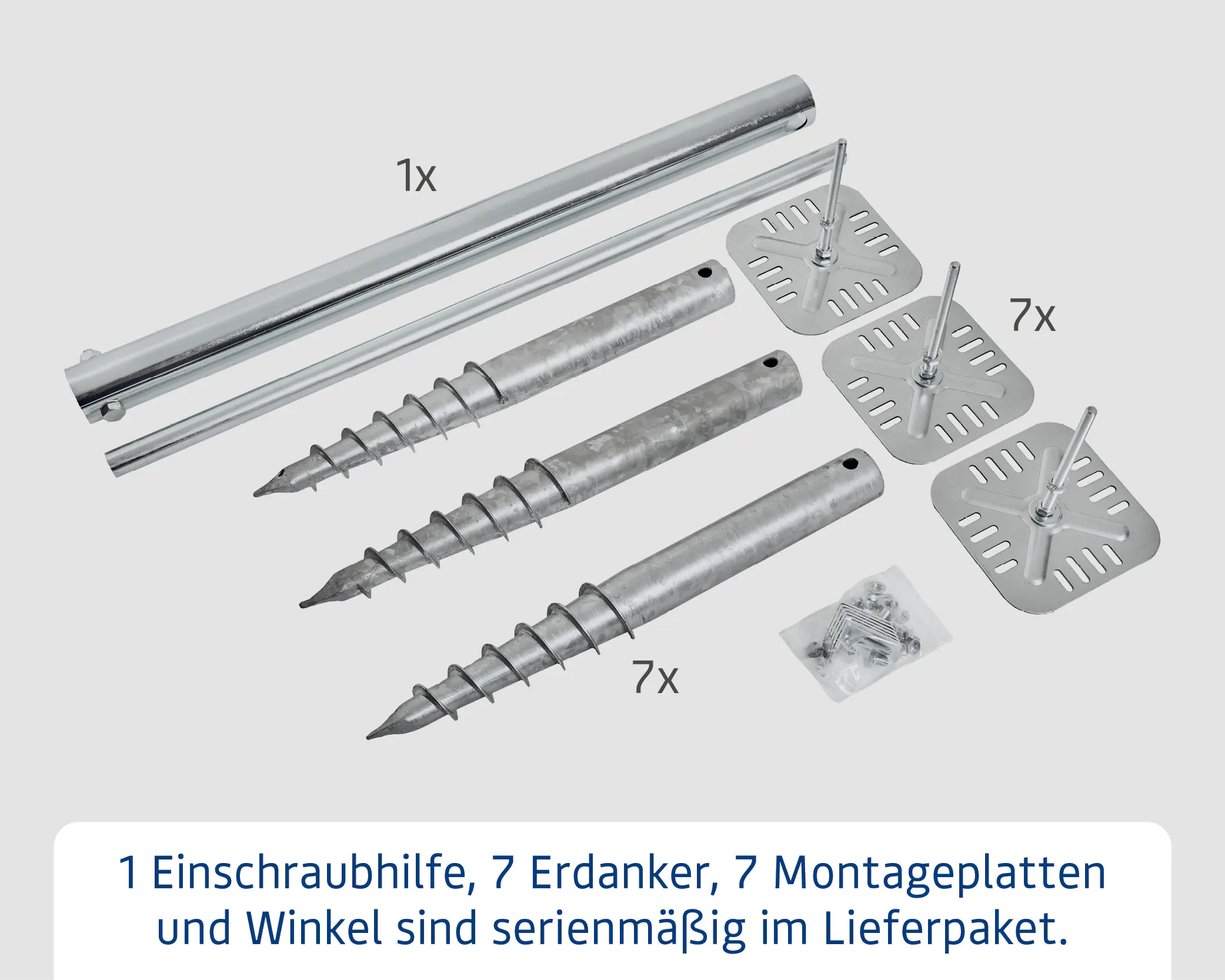 EcoStar Schraubfundament mit 7 Schrauben EcoStar Schraubfundament mit 7 Schrauben