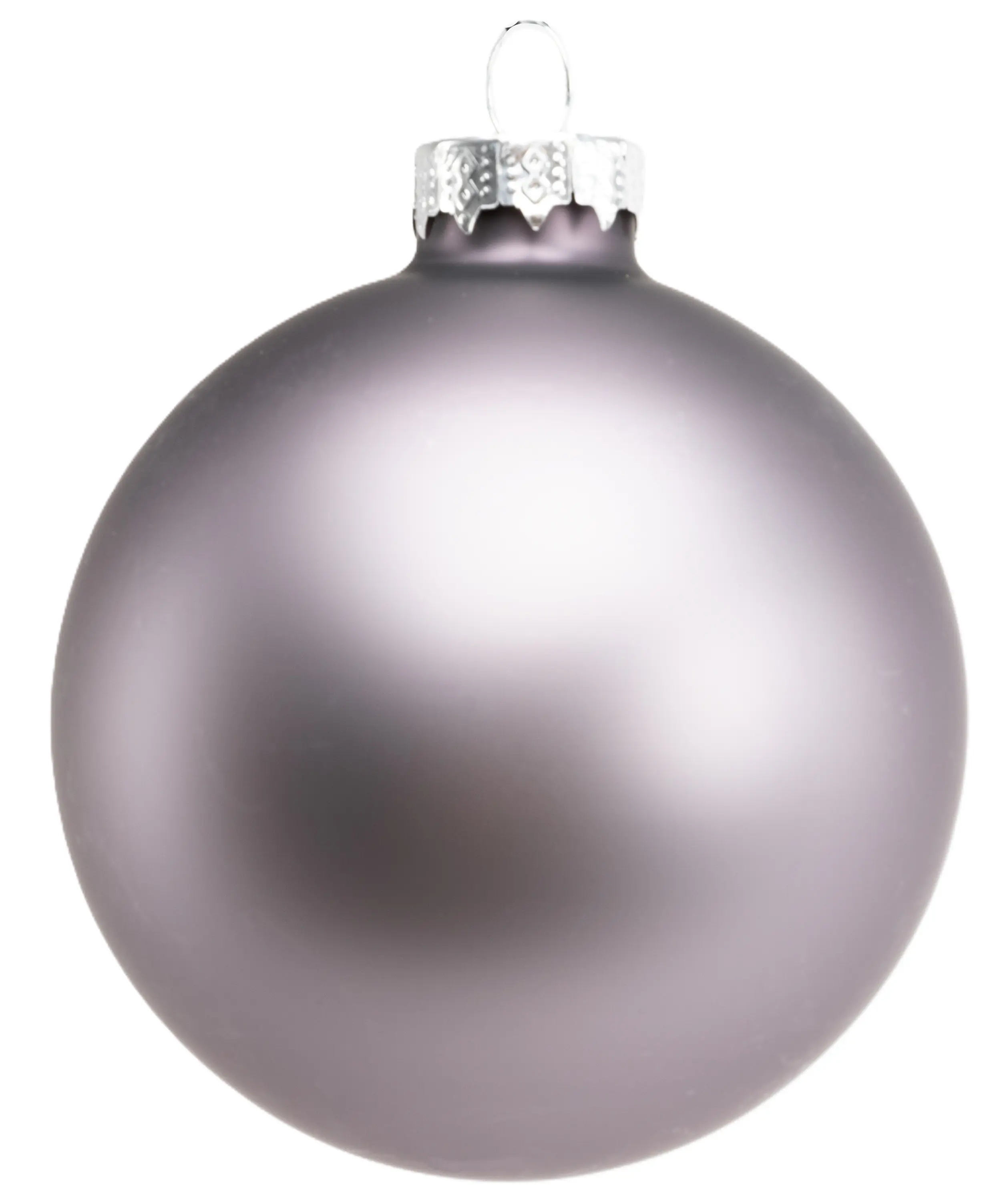 TrendLine Weihnachtskugeln aus Glas Ø 8 cm warmgrau 6 Stück