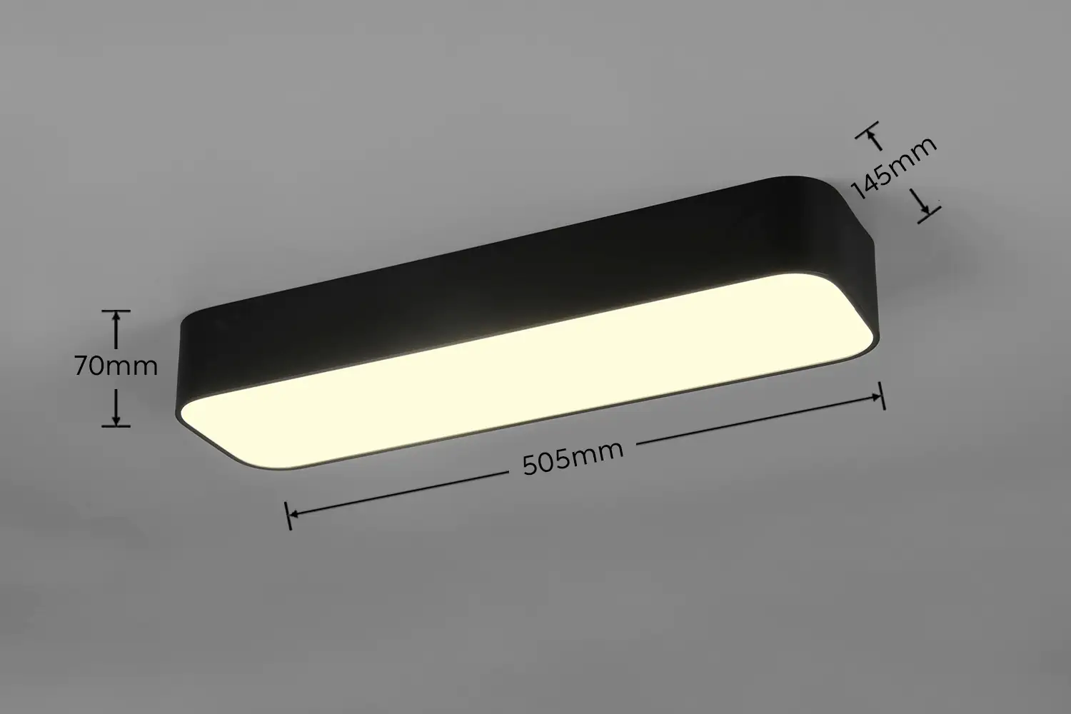 4017807502329_2880664 Reality LED Deckenleuchte Asterion schwarz matt mit Fernbedienung, dimmbar