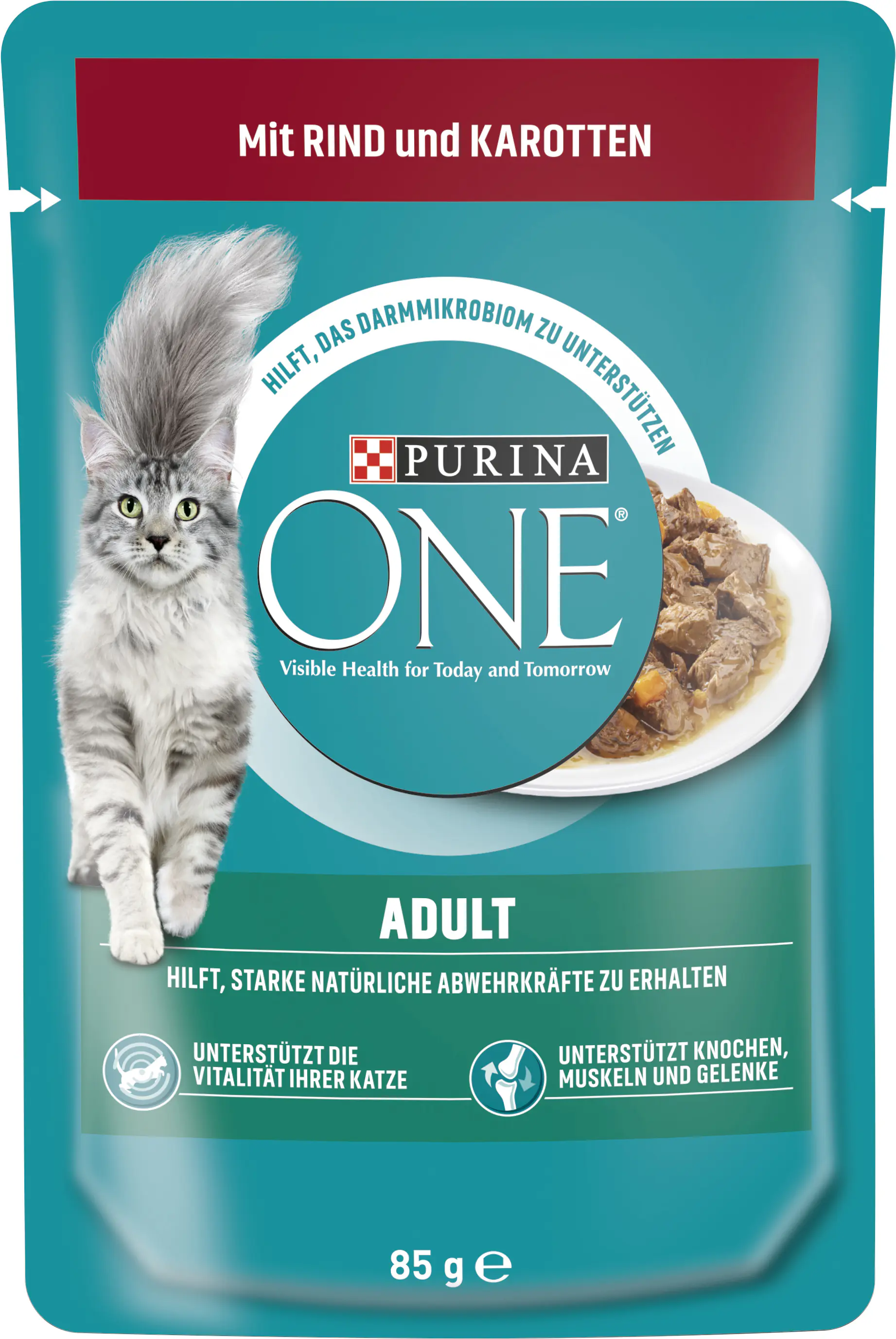 Purina ONE Adult Rind Katzennassfutter 85 g