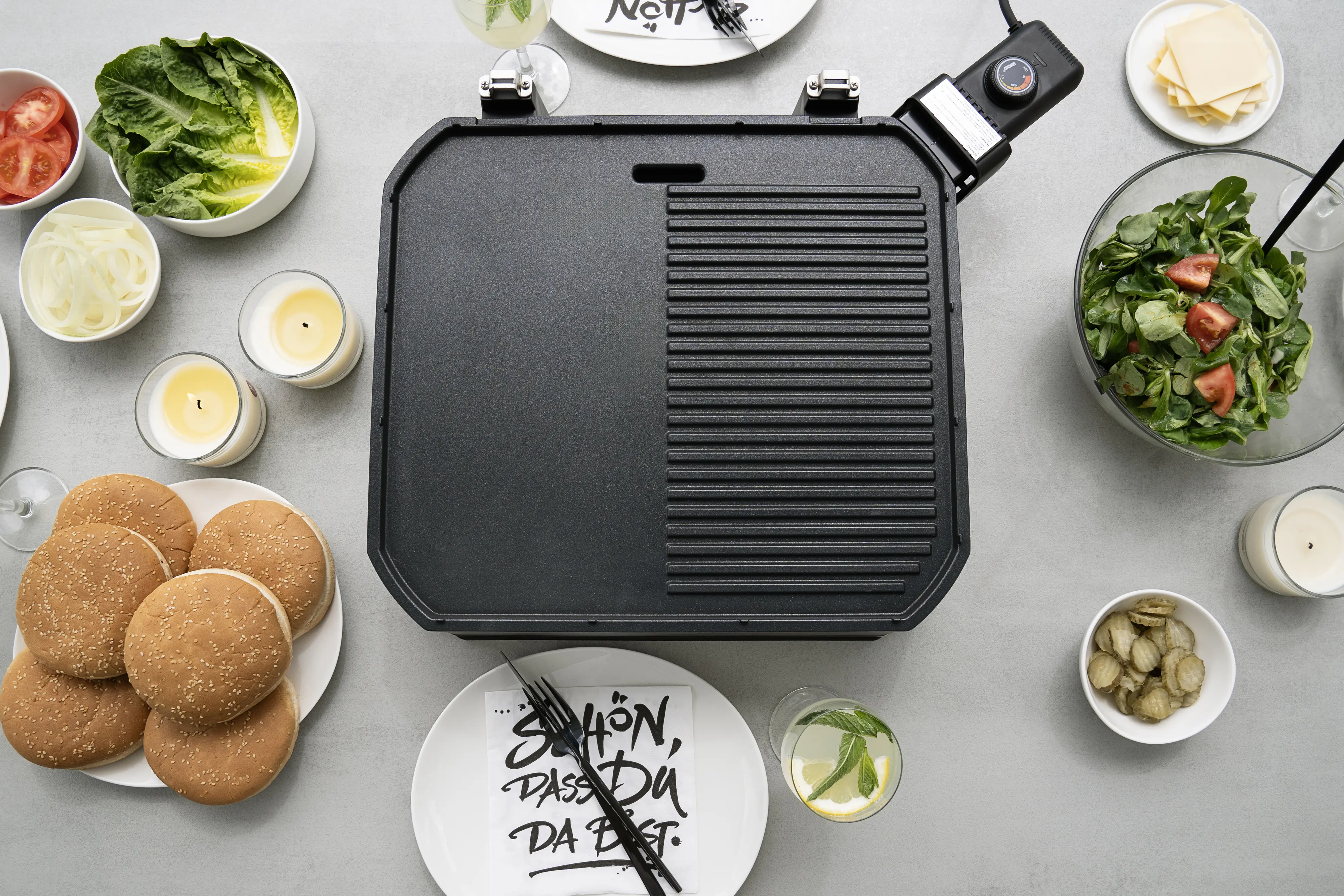 Unold Barbecue Stand-Tisch Elektrogrill Jimmy 58585 Grillfläche: 40 x 35 cm