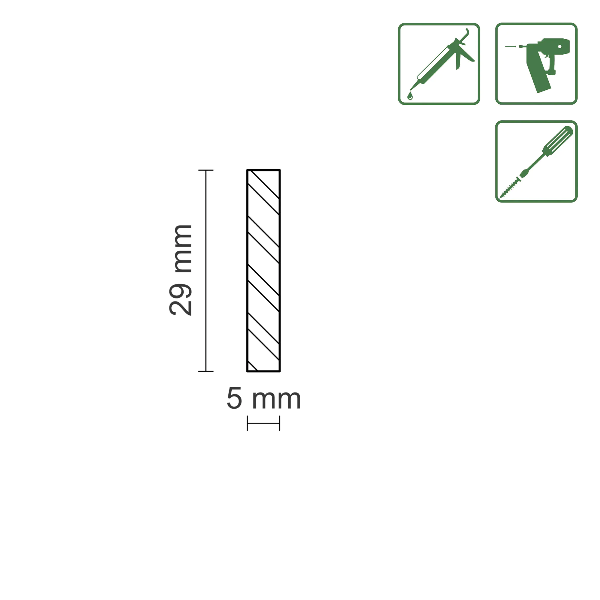 FN Neuhofer Flachleiste 100 cm 29 x 5 mm Fichte/Kiefer