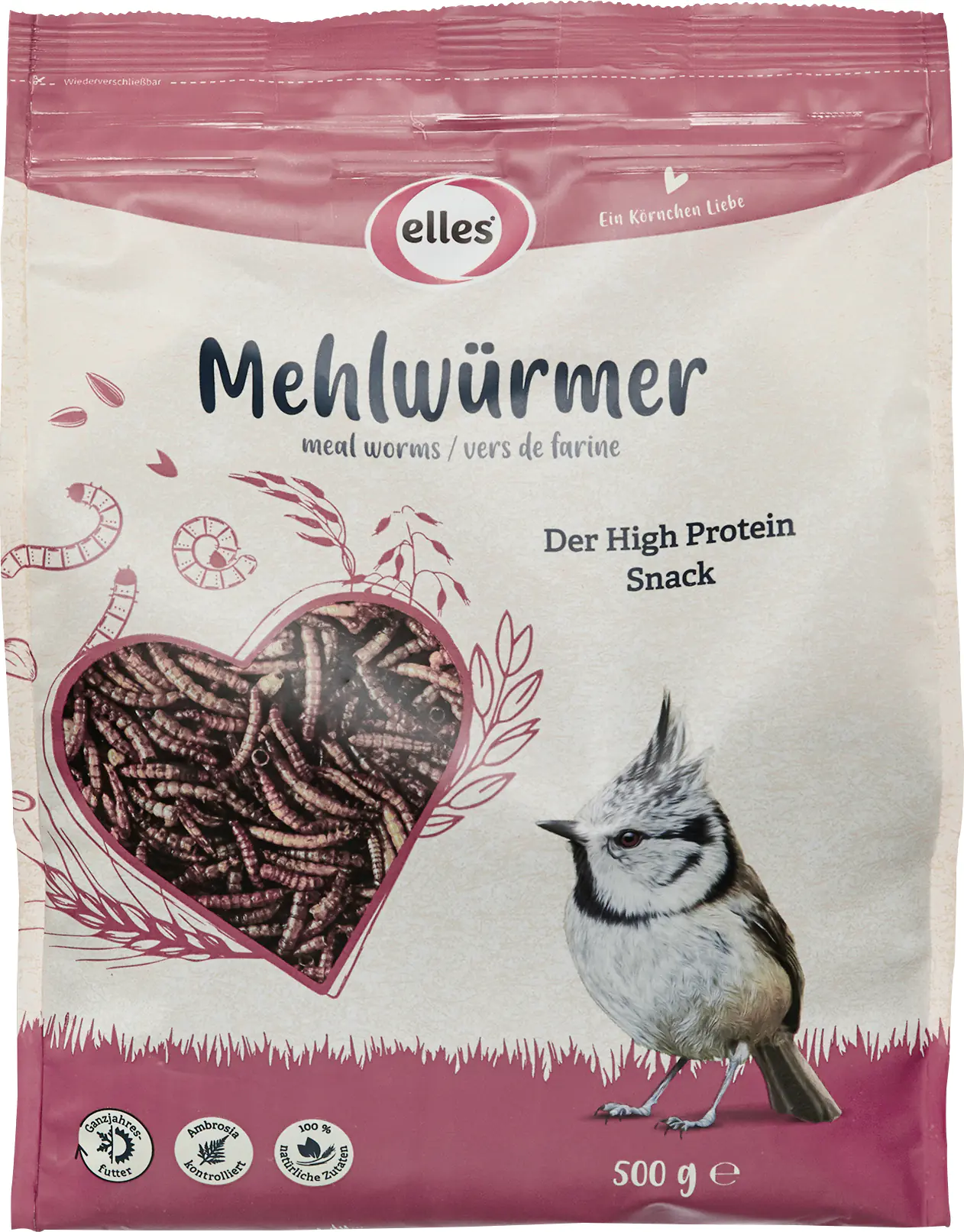 Elles Wildvogelfutter Mehlwürmer 500 g Elles Wildvogelfutter Mehlwürmer 500 g