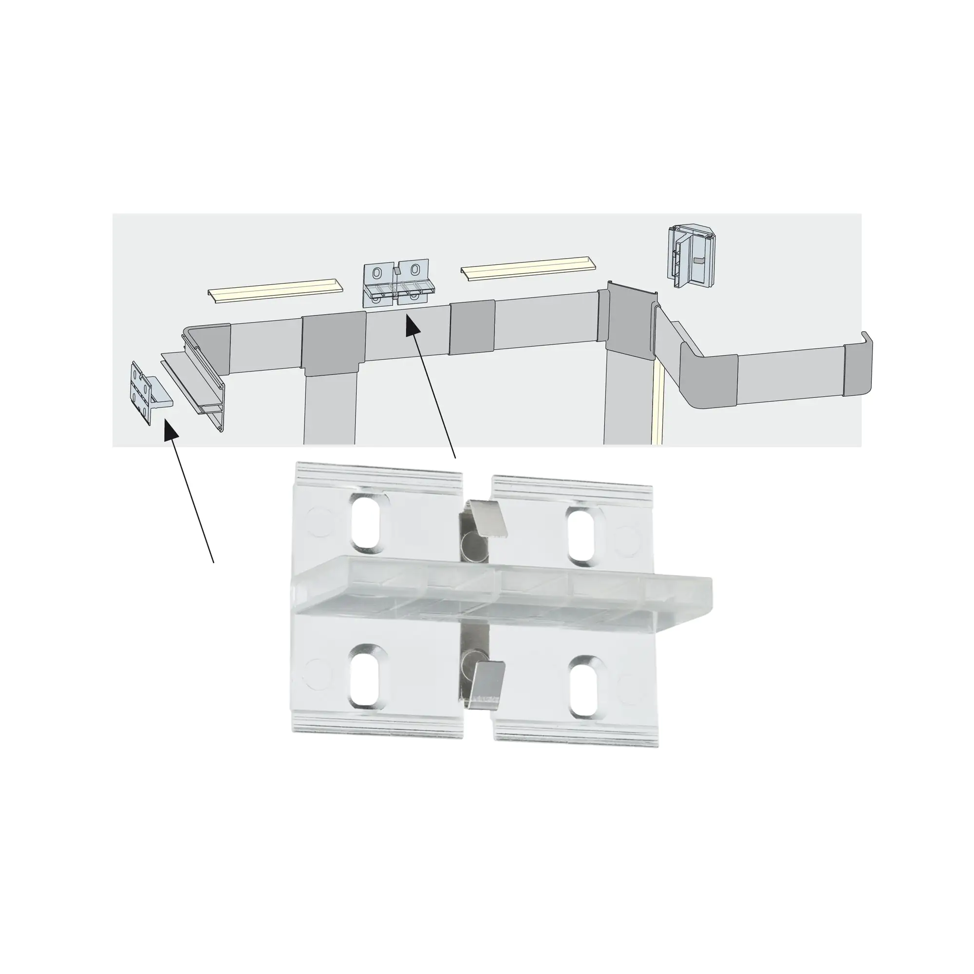 4000870705209_14 Paulmann Duo Profil inkl. Clips und Diffusor 1 m alu eloxiert