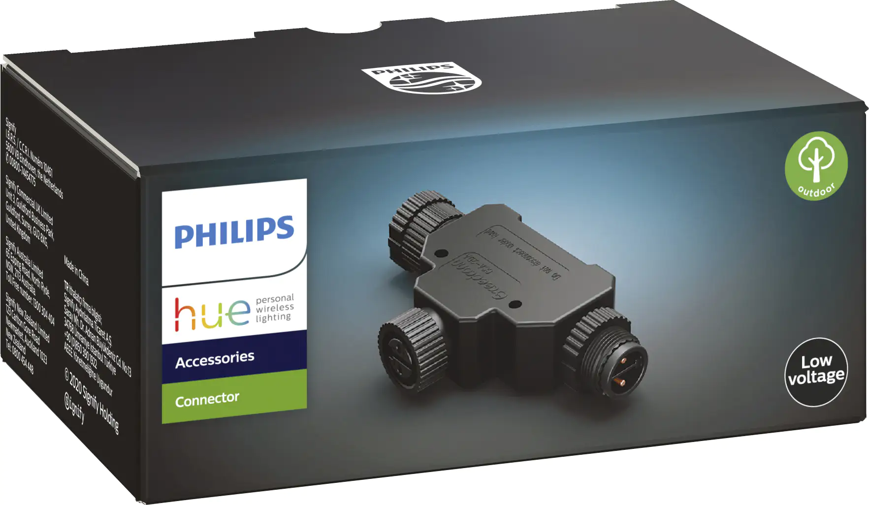 Philips Hue T-Stecker Outdoor schwarz Niedervolt-System IP67