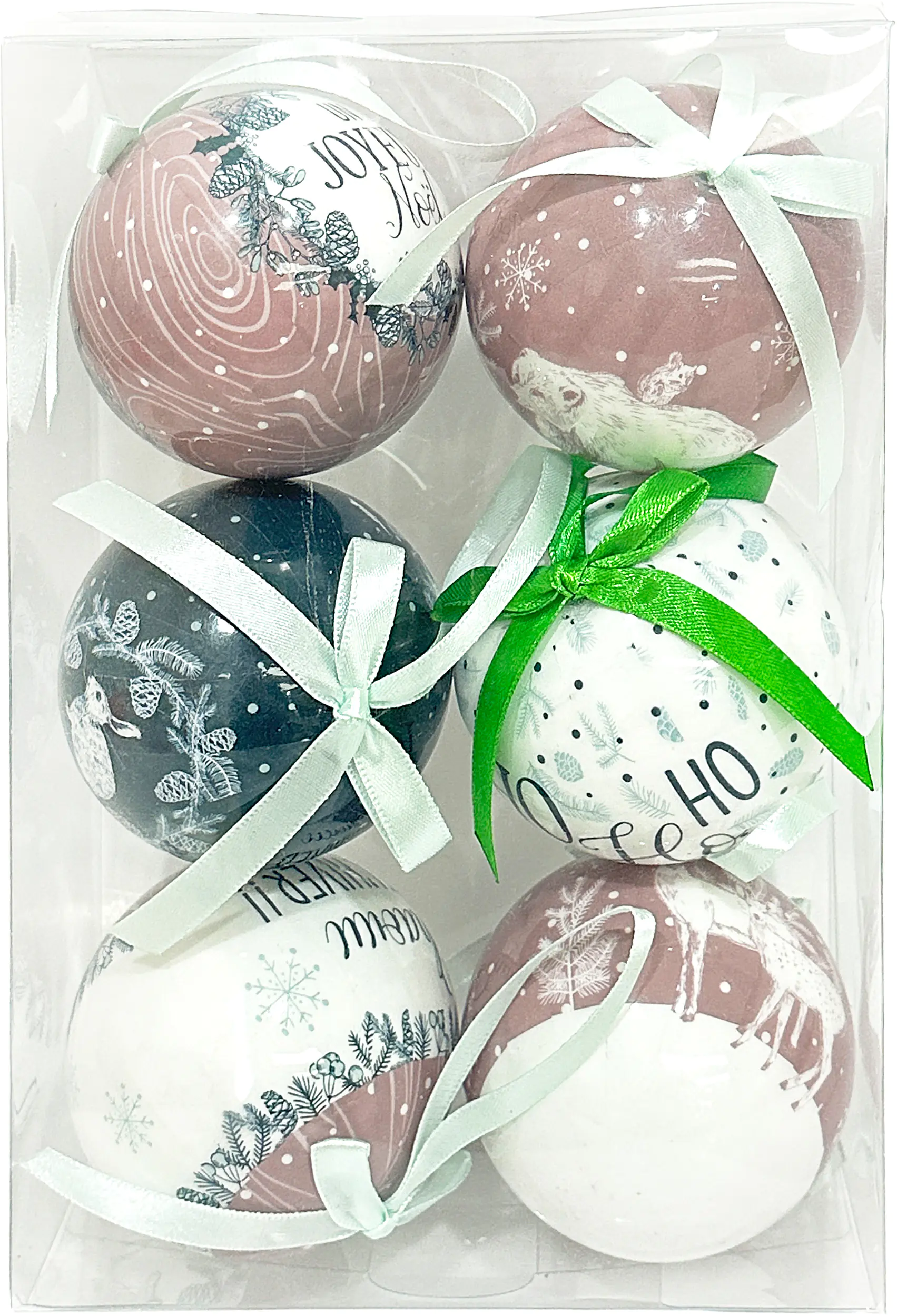 TrendLine Deko Set aus 6 Kunststoffkugeln zum hängen Ø 7,5 cm