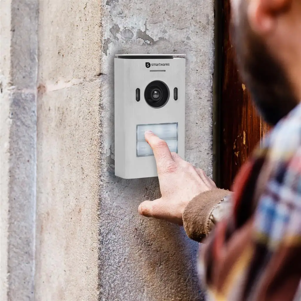 Smartwares Video Gegensprechanlage für 2 Wohnungen 8,9 cm Display