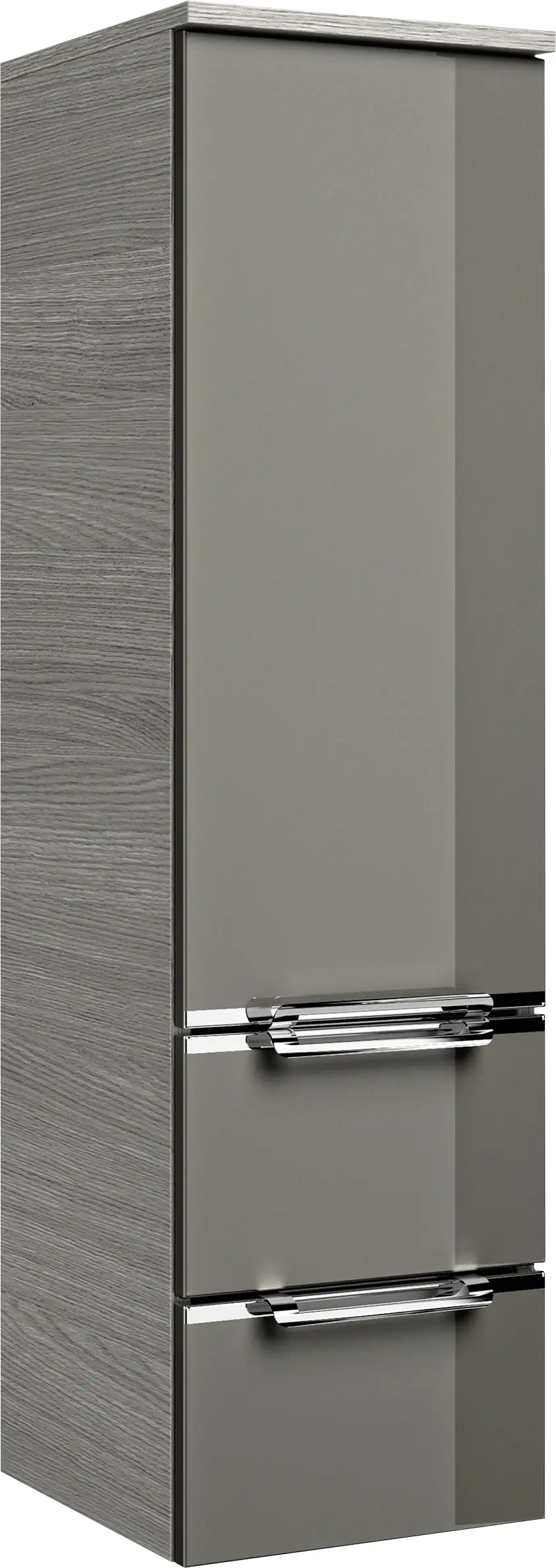 Pelipal Midischrank Trentino Beimöbel Glas grau, graphit struktur quer