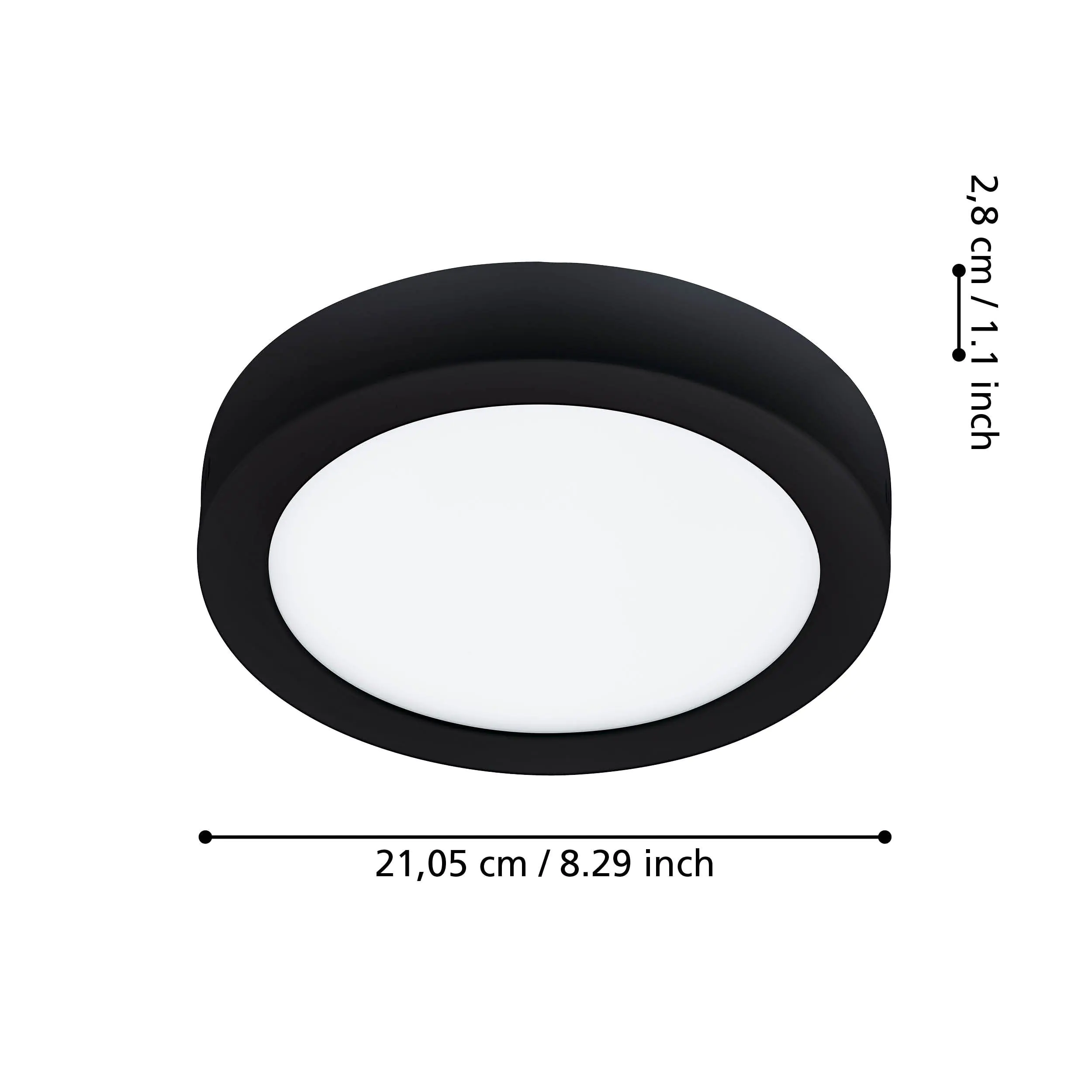 Eglo Connect LED Aufbauleuchte Fueva-Z schwarz Ø 21 cm dimmbar, Smart Home Eglo Connect LED Aufbauleuchte Fueva-Z schwarz Ø 21 cm dimmbar, Smart Home