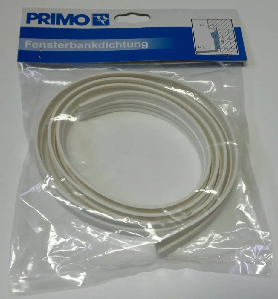 Primo Fensterbankdichtung weiß 1500 x 2,7 x 25,8 mm