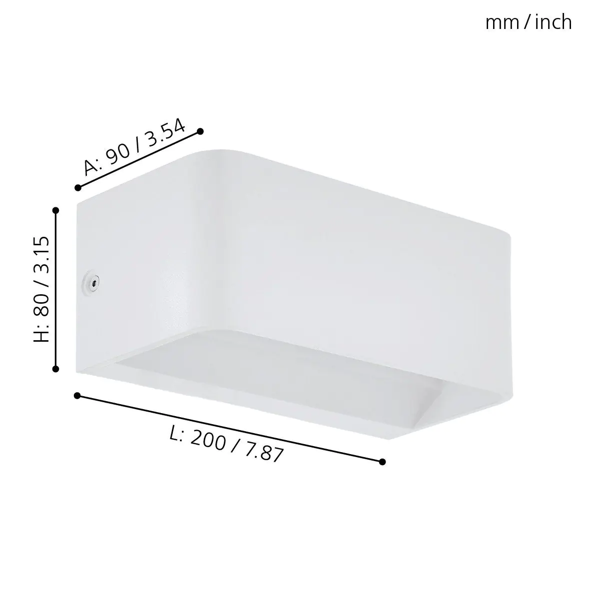 Eglo LED Wandleuchte Sania 4 weiß 20 x 8 cm Up & Down warmweiß Eglo LED Wandleuchte Sania 4 weiß 20 x 8 cm Up & Down warmweiß