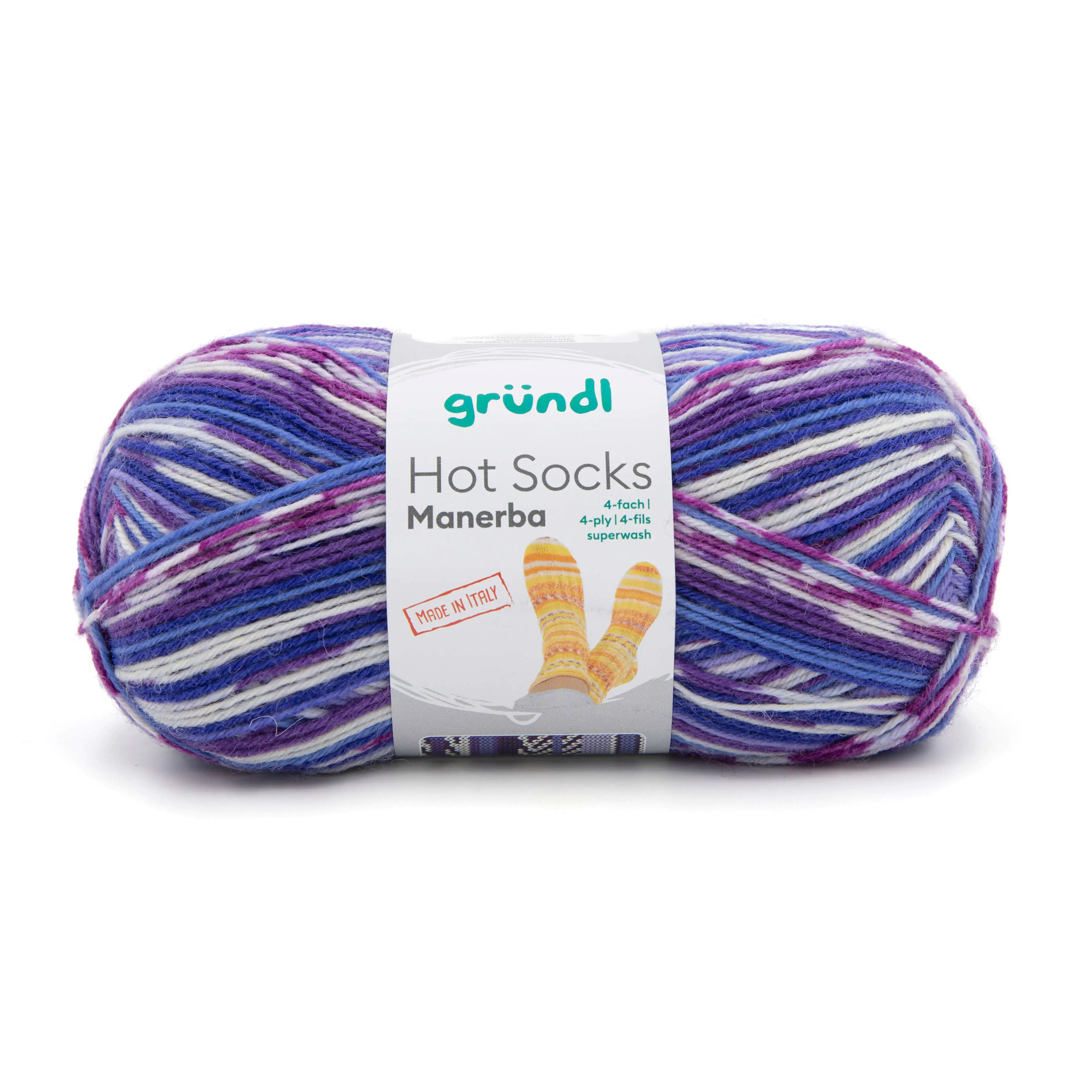 Gründl Lana Hot Socks 100: Gomitolo Per Calzini 4 Strati (Sabbia, 100g/420m)