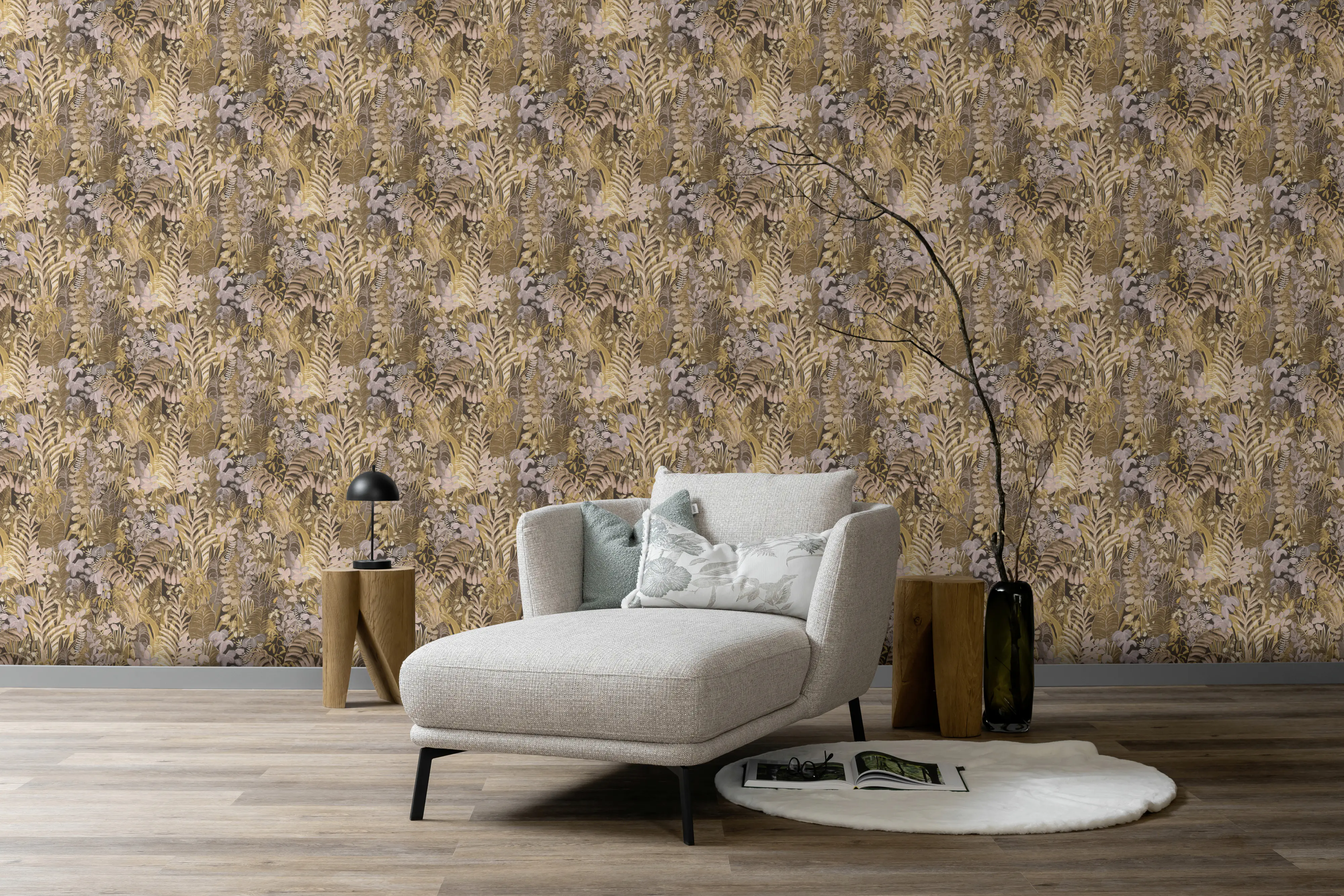 Schöner Wohnen Vliestapete Dschungel Motiv pink braun 10,05 x 0,53 m