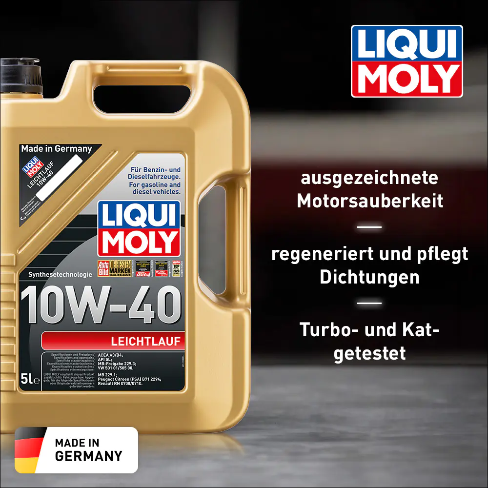 Liqui Moly Motoröl Leichtlauf 10W-40 5 L Liqui Moly Motoröl Leichtlauf 10W-40 5 L
