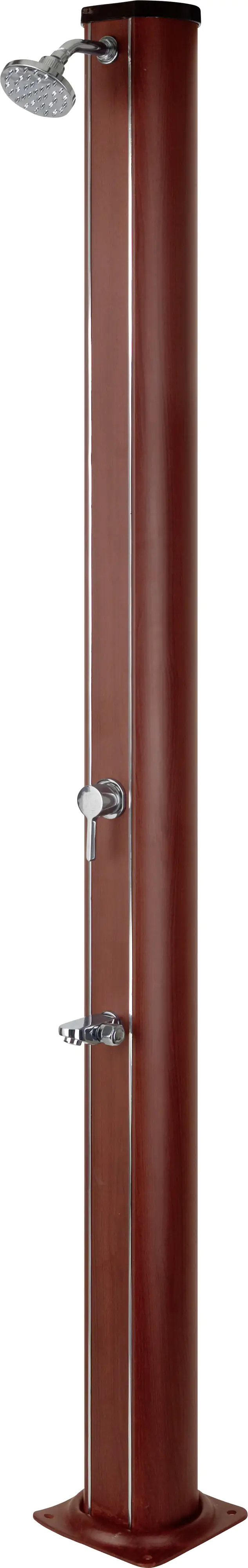 Gre Solarduche 32 Liter Holzoptik mit Fuß-Wasserhahn