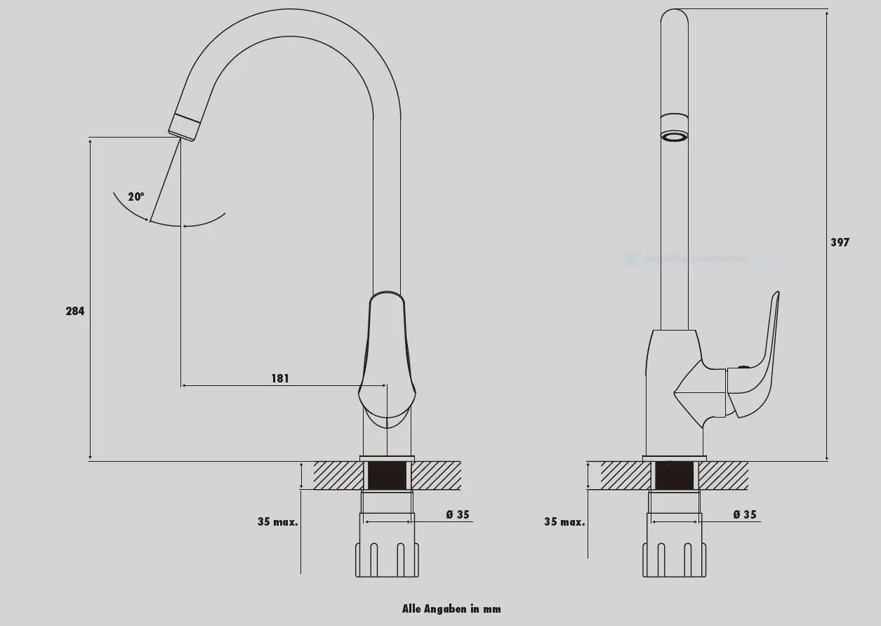 Primaster Küchenarmatur Passau verchromt