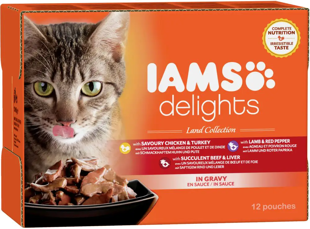 Iams Delights Katzennassfutter Land Collection in Sauce 12 x 85 g
