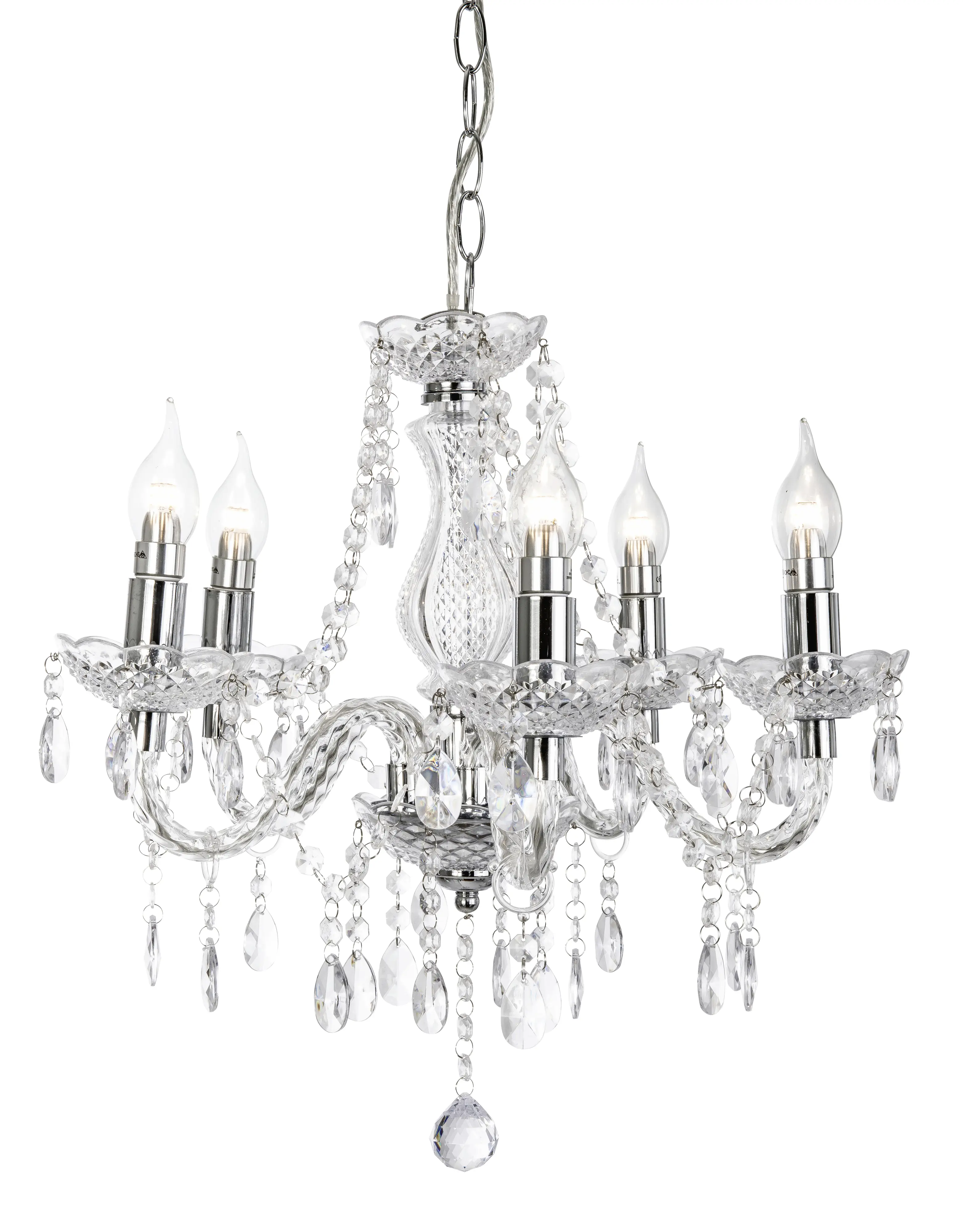 Globo Kronleuchter Marie 48 x 150 cm (Ø x H) verchromt