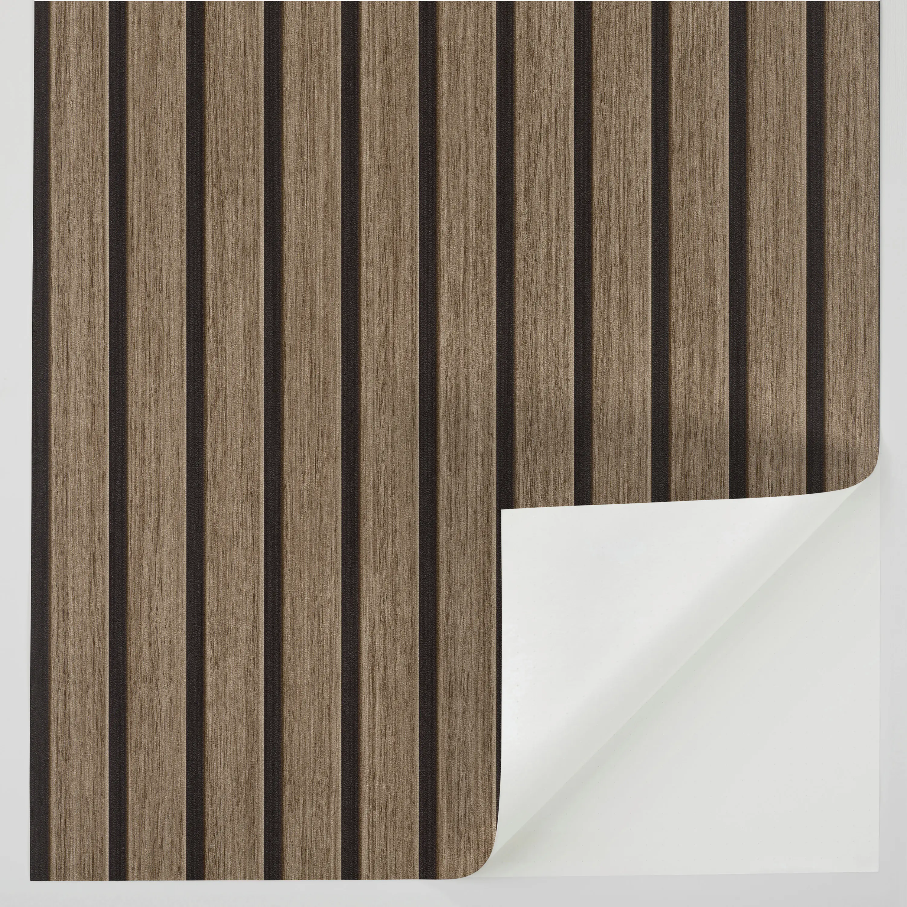 Tesa x Rasch selbstklebende Tapete Echo Akustikpaneele holzbraun 6 x 0,53 m 