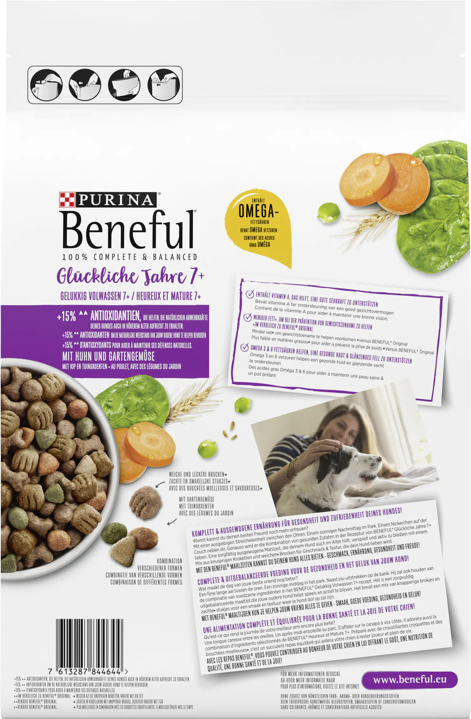 Beneful Hundefutter Glückliche Jahre 7+ mit Huhn und Gartengemüse 2,8 kg