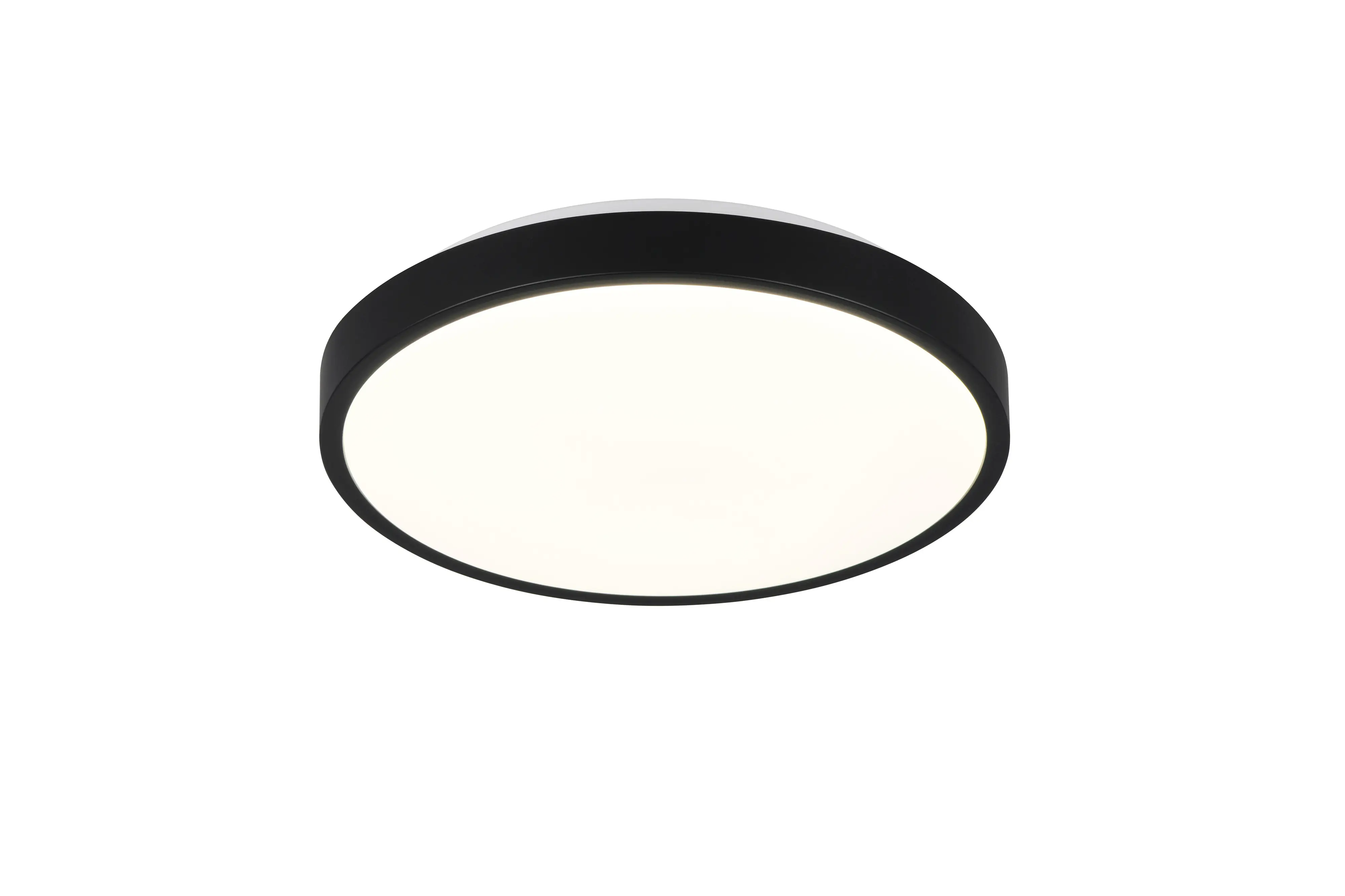 Reality LED-Deckenleuchte Slope Ø28,5 cm schwarz matt warmweiß