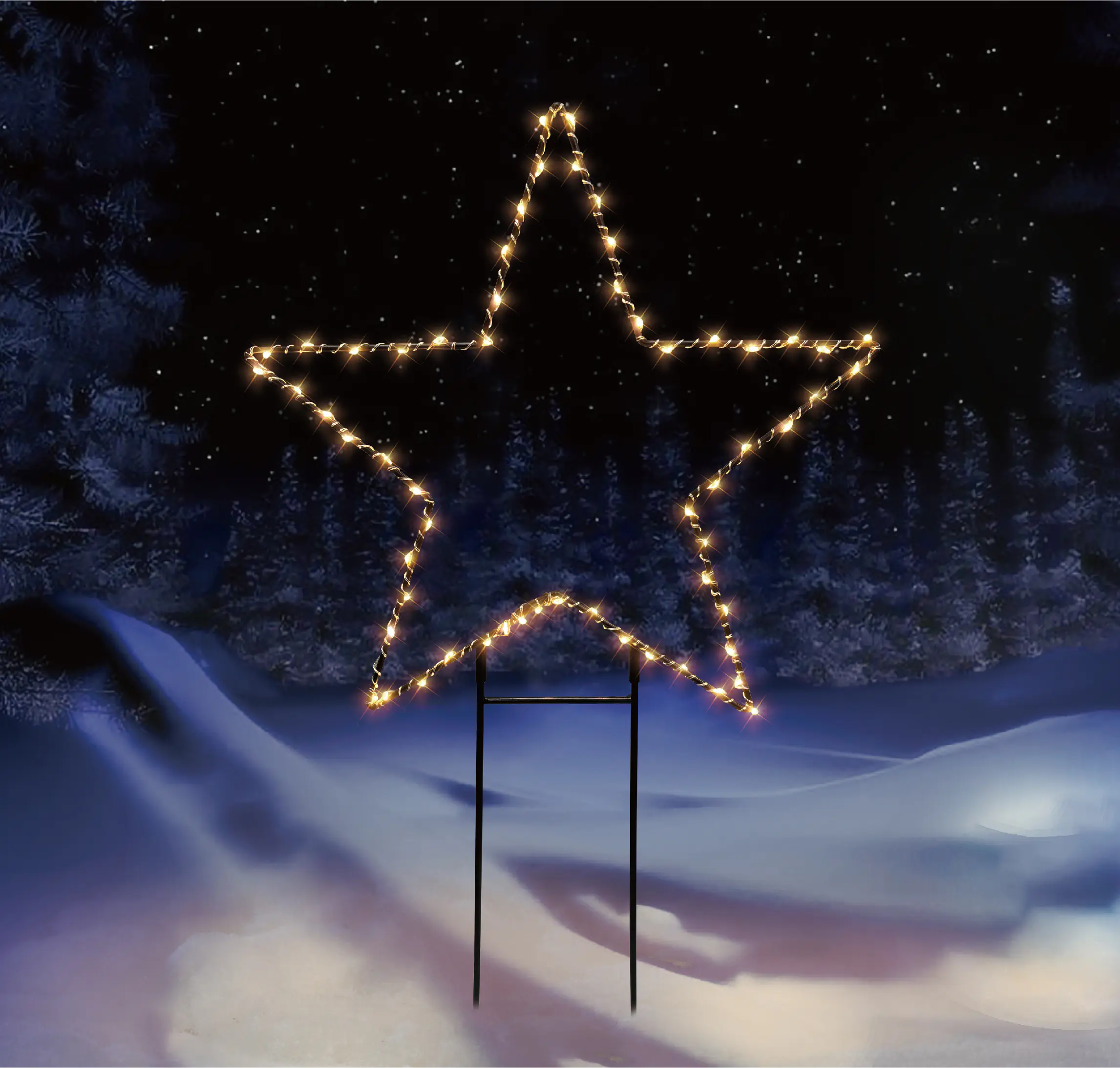 TrendLine LED Stecker Stern 55 cm warmweiß