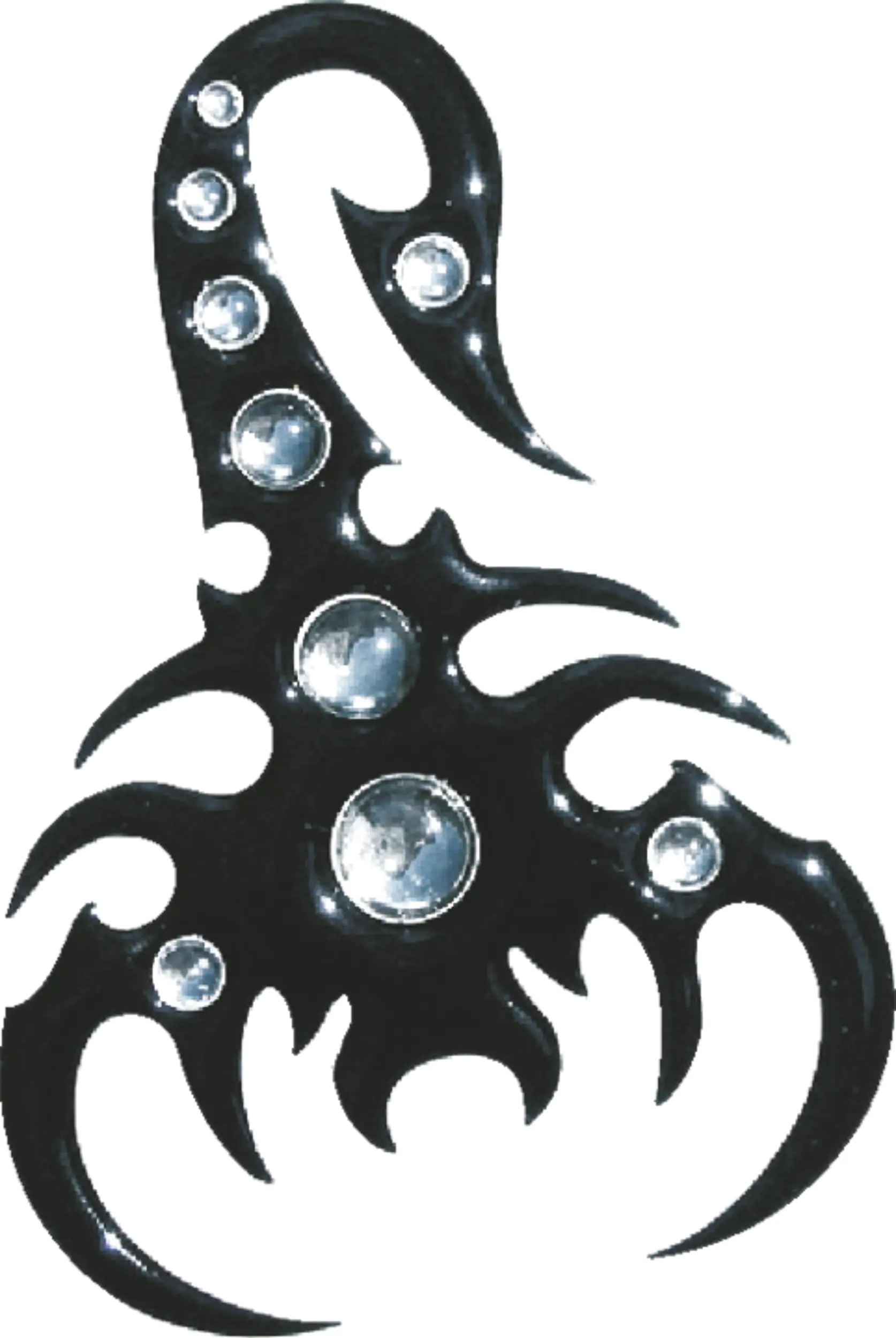 Hermann Schütz 3D-Chrome-Sticker Skorpion schwarz 95x65mm