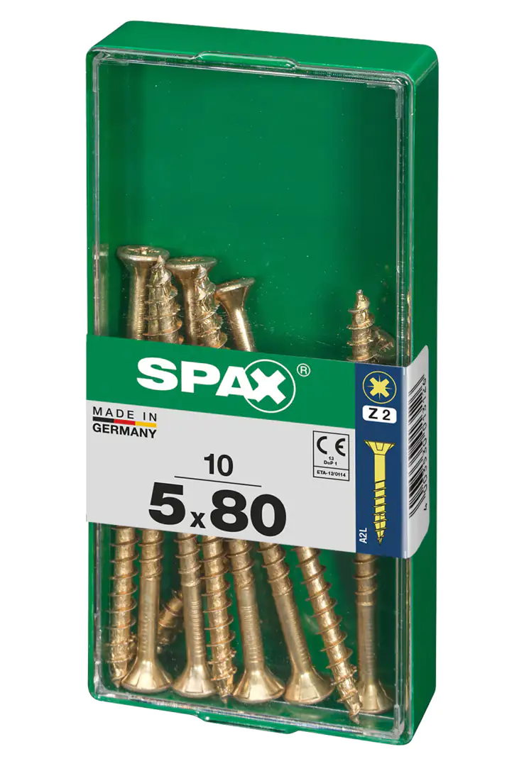 Spax Universalschrauben 5.0 x 80 mm PZ 2 - 10 Stk.