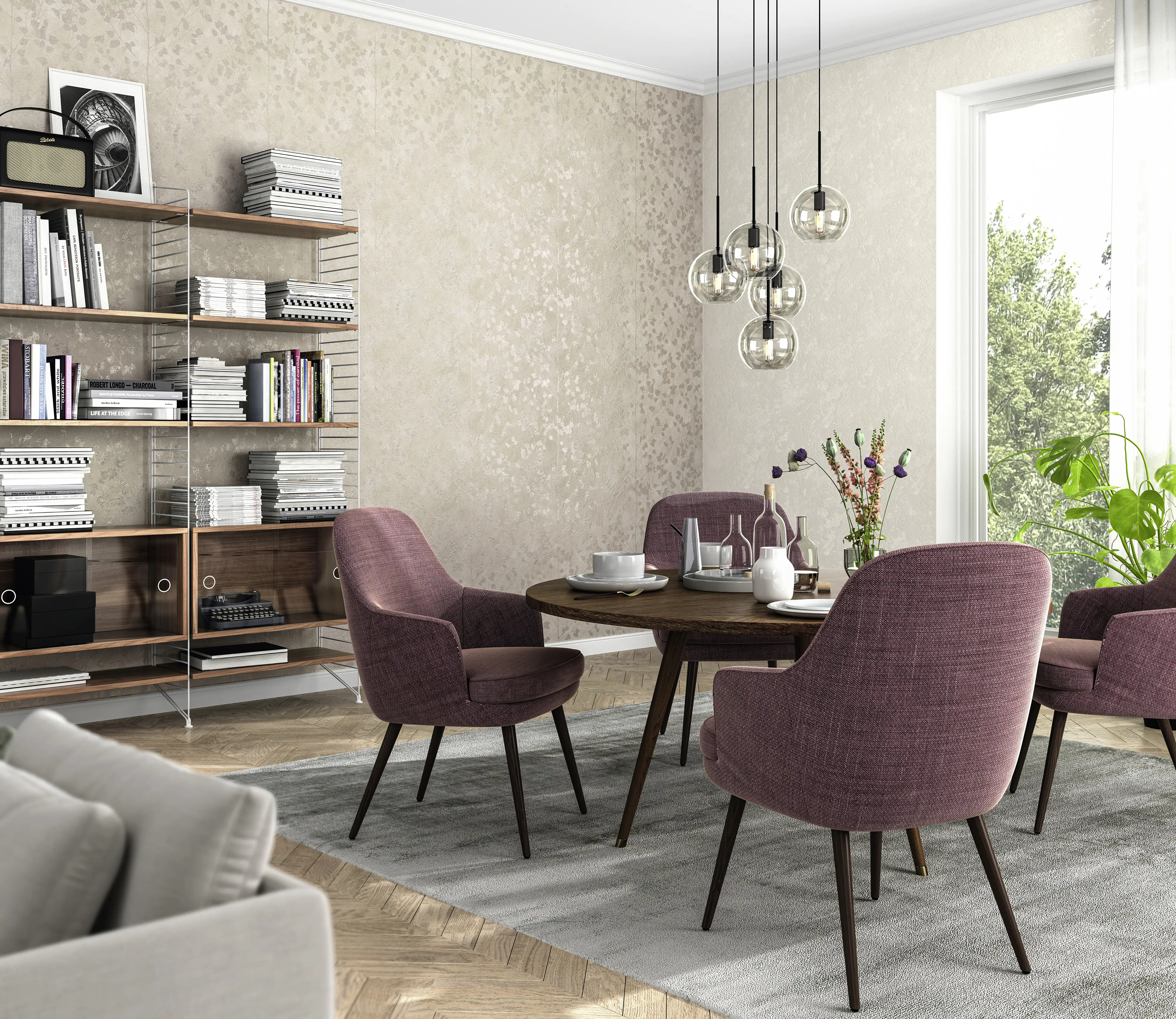 4000441416626_2106700 Rasch Vinyltapete 416626 Finca floral beige 10,05 x 0,53 m
