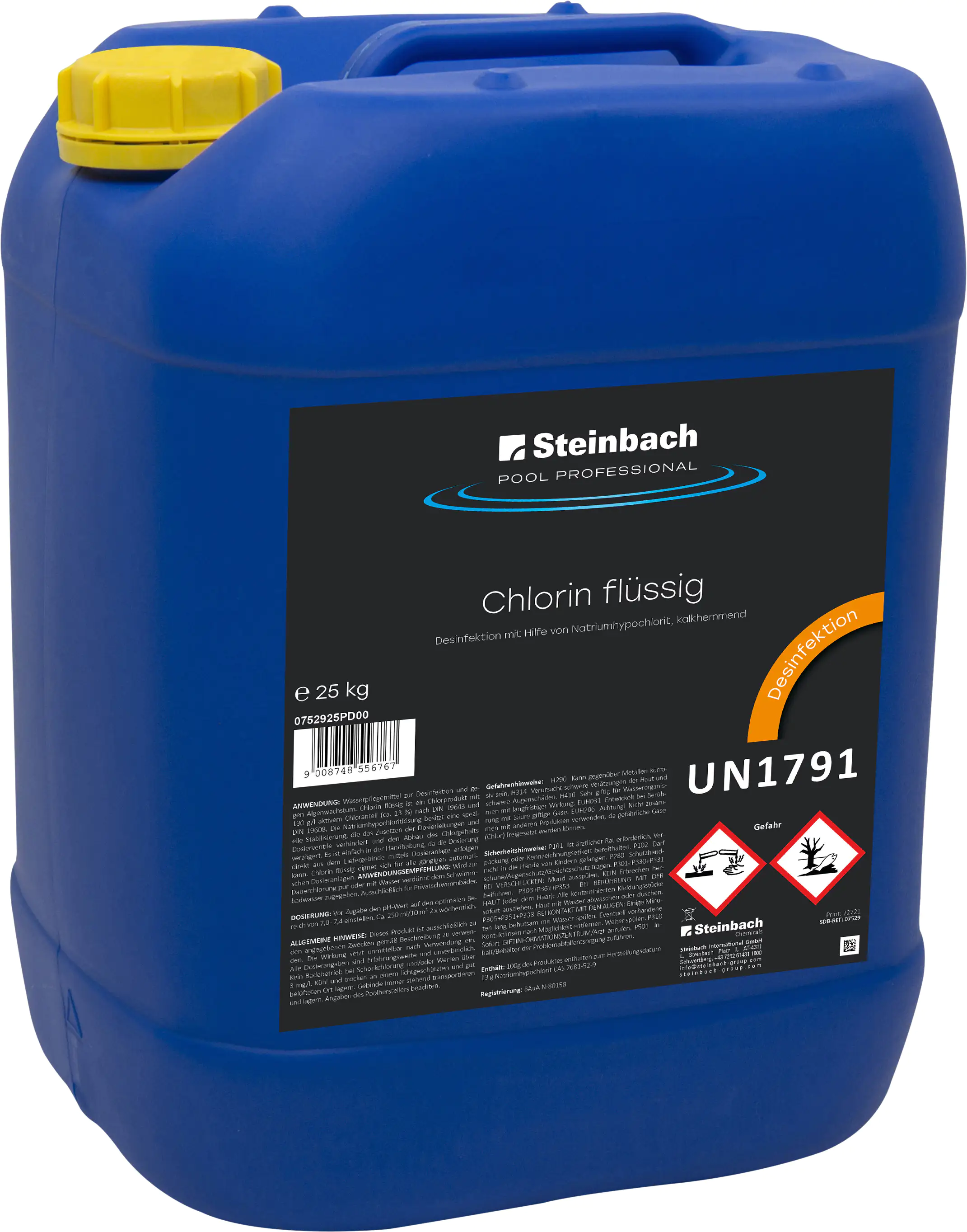 Steinbach Pool Professional Chlorin flüssig 25 kg Steinbach Pool Professional Chlorin flüssig 25 kg