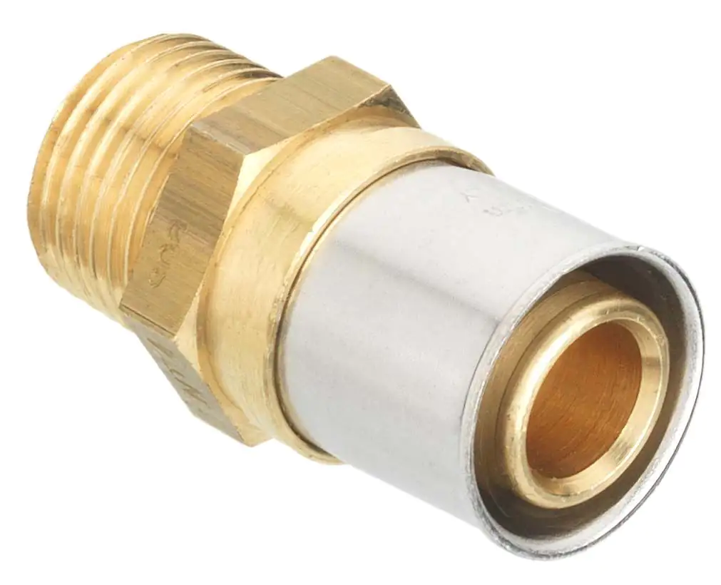 Cornat Press-Kupplung komplett Messing/Edelstahl, ø 20 mm, 1/2" AG