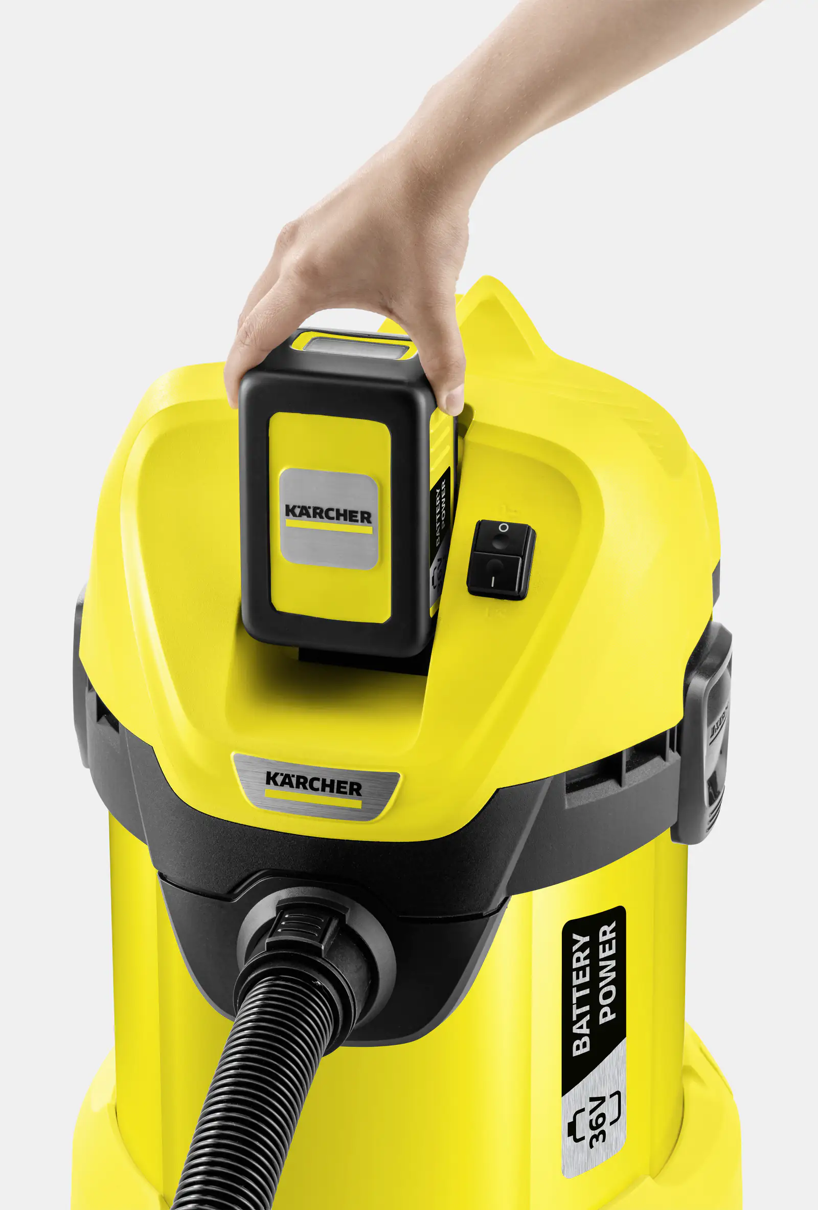 4054278291888_1 Kärcher Akku-Nass-Trockensauger WD 3 36 V 2,5 Ah 17 l, Edelstahl