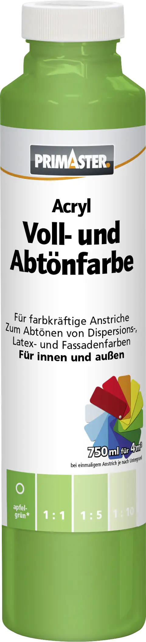 Primaster Voll- und Abtönfarbe 750 ml apfelgrün matt