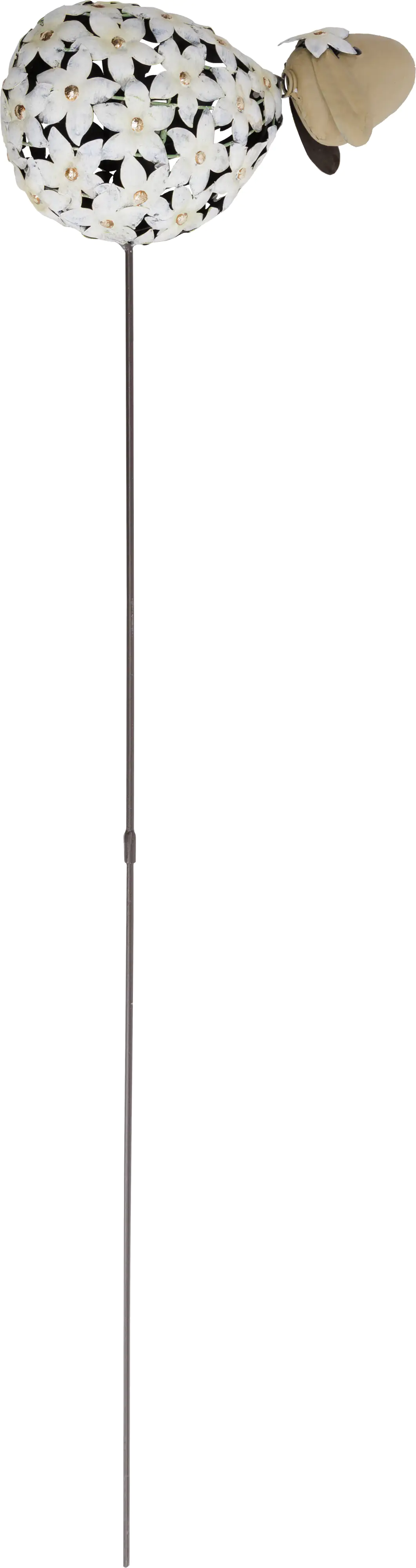 TrendLine Gartenstecker Schaf Metall 100 x 26 cm weiß beige