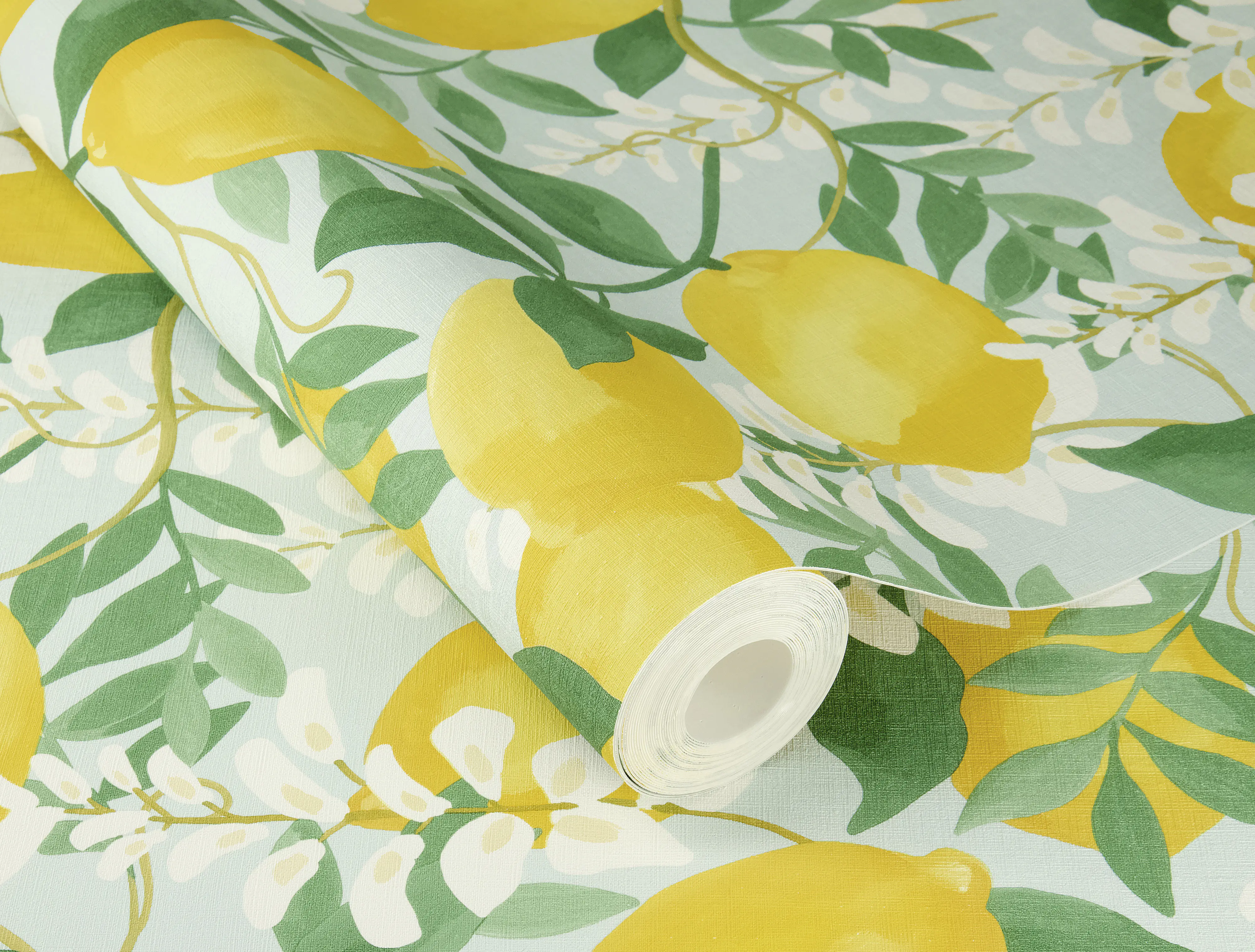 Tesa x Rasch selbstklebende Tapete Portofino Zitronen gelb grün 6 x 0,53 m 