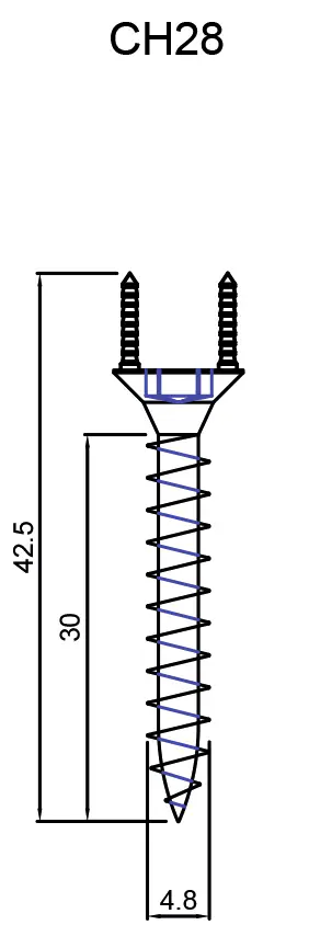 FN Neuhofer Clipholder CH28 Leistennagel 30 Stück