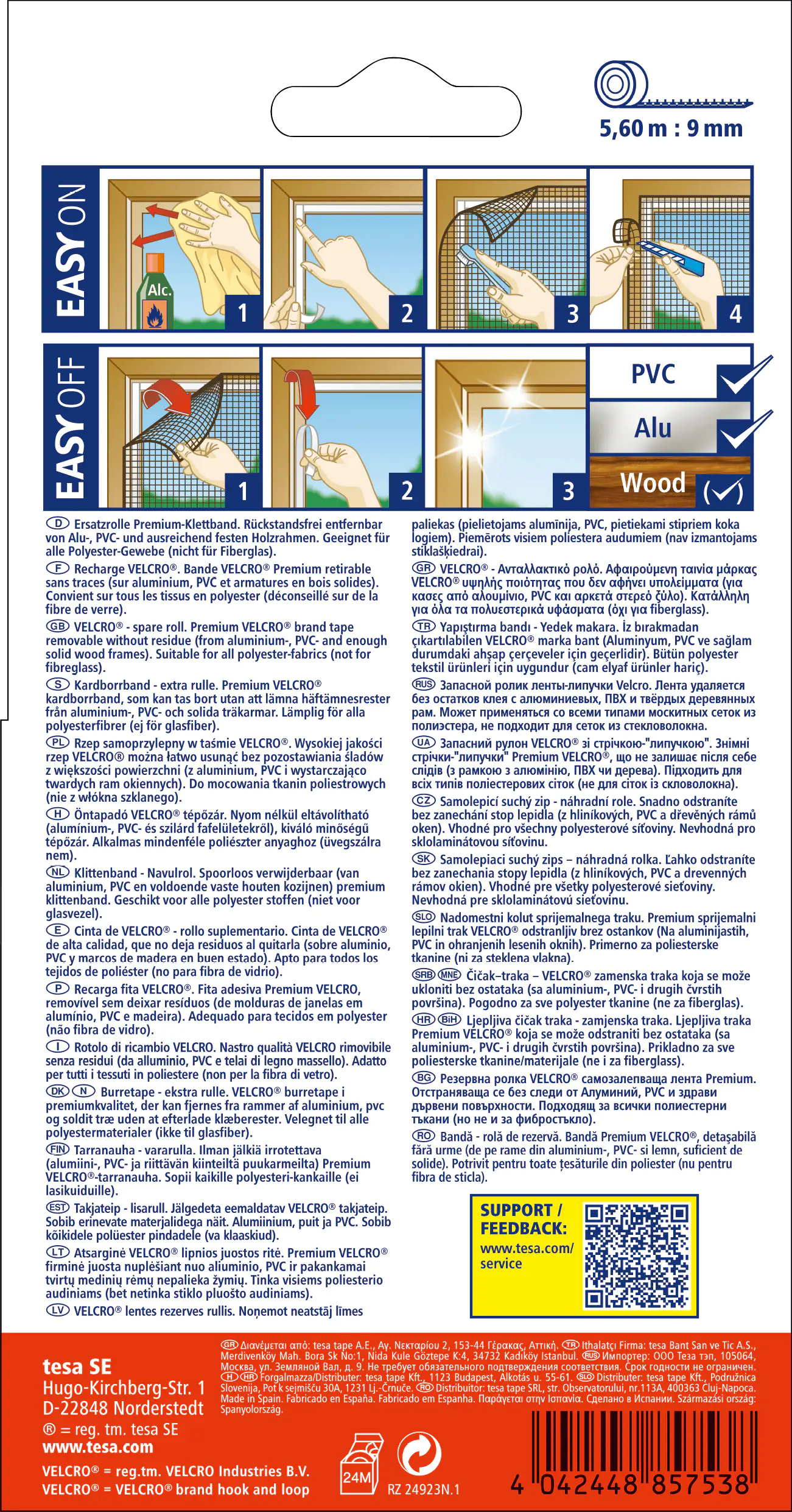 tesa Klettband-Ersatzrolle COMFORT für Fliegengitter 5,60 m tesa Klettband-Ersatzrolle COMFORT für Fliegengitter 5,60 m