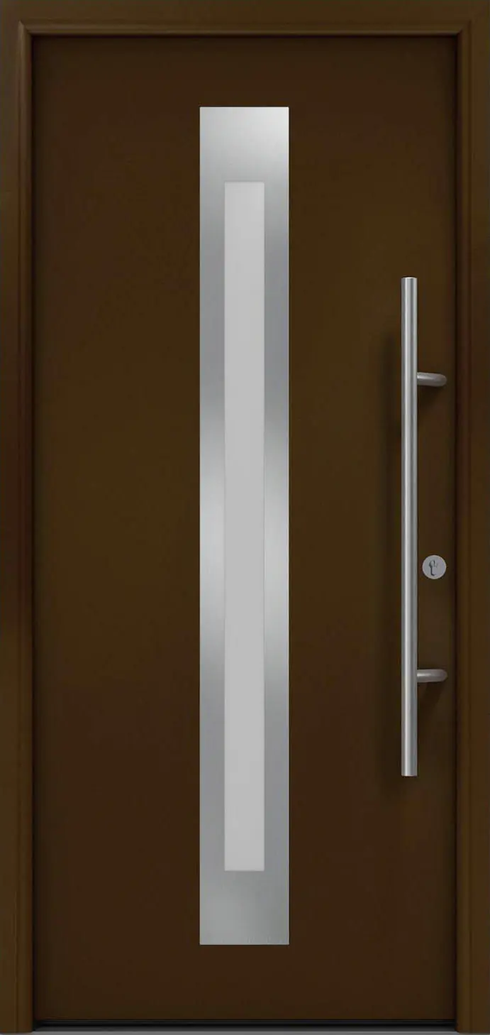 EcoStar Haustür ISOPRO Secur IPS 770S RC2 terrabraun 110 x 210 cm