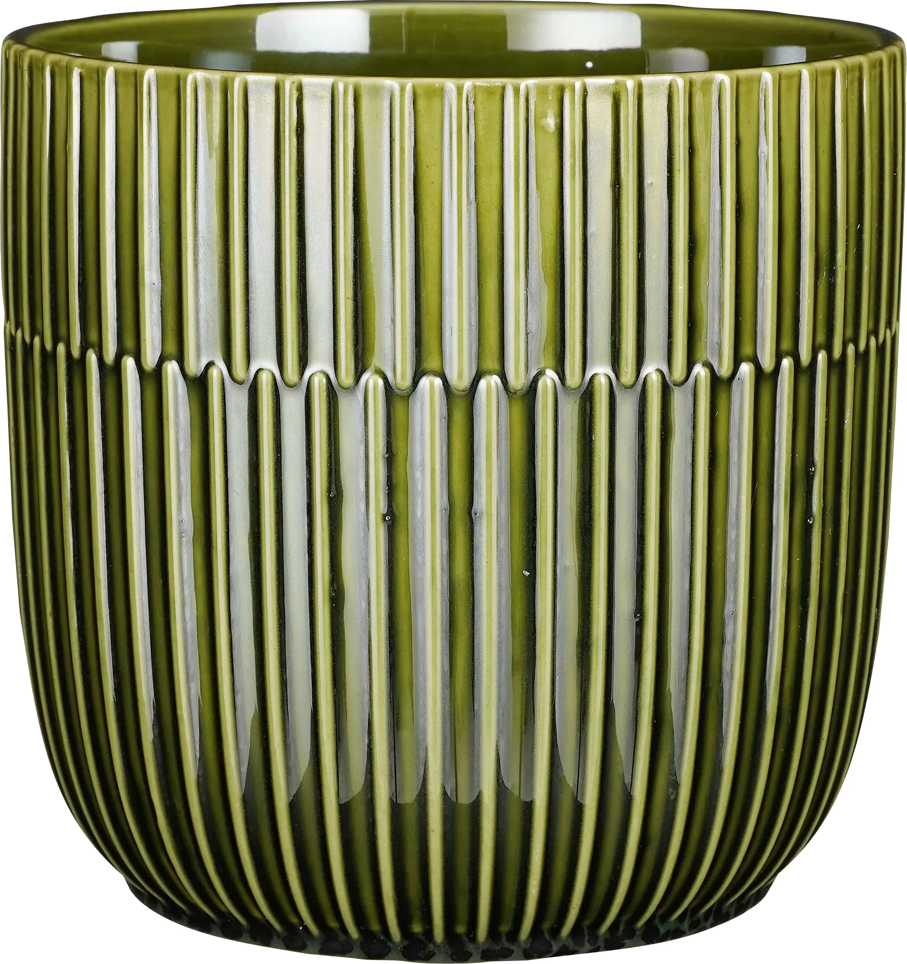 Mica Übertopf Sara  Ø 19 x 18 cm dunkelgrün glaze