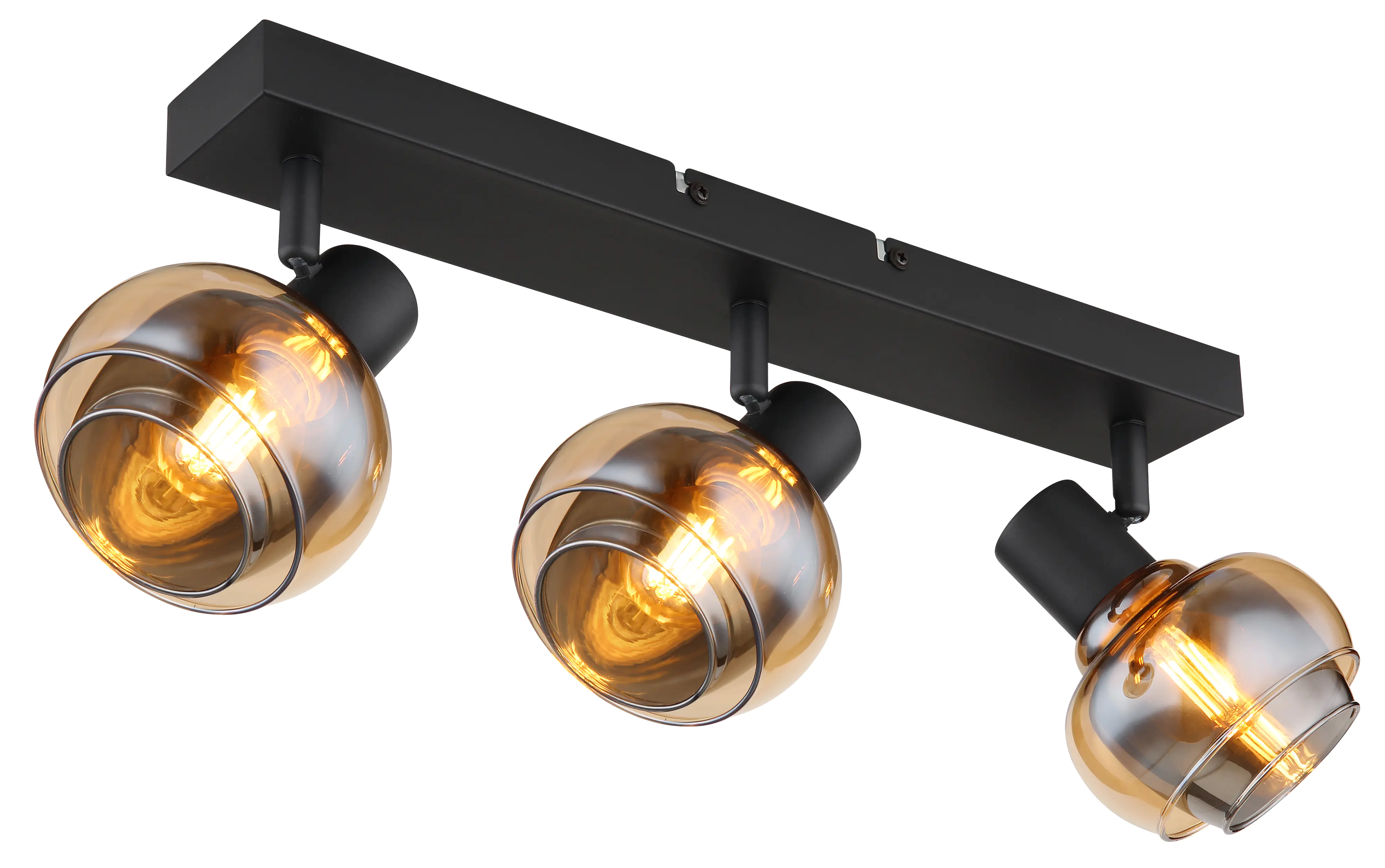 Globo 3er Spot Tokki schwarz matt 41 x 41 x 13,5 cm E14