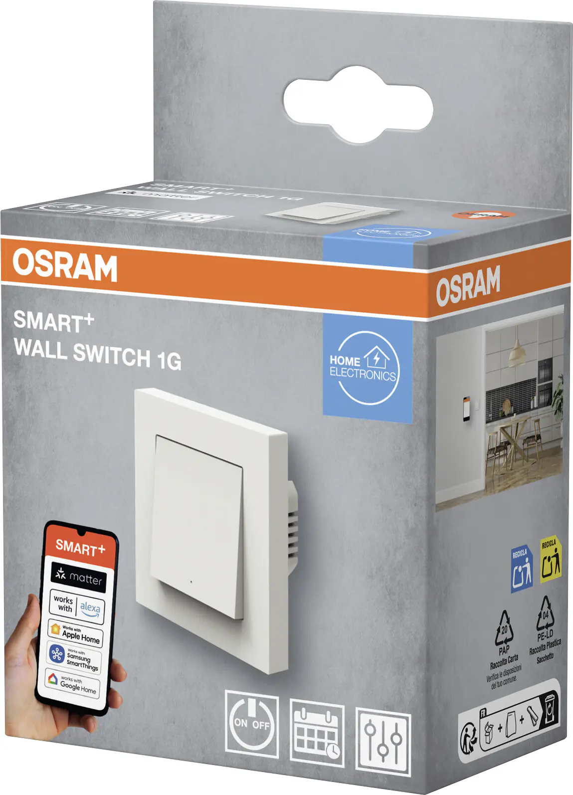 Osram Wandschalter Smart+ WiFi MATTER WALL SWITCH 1G weiß