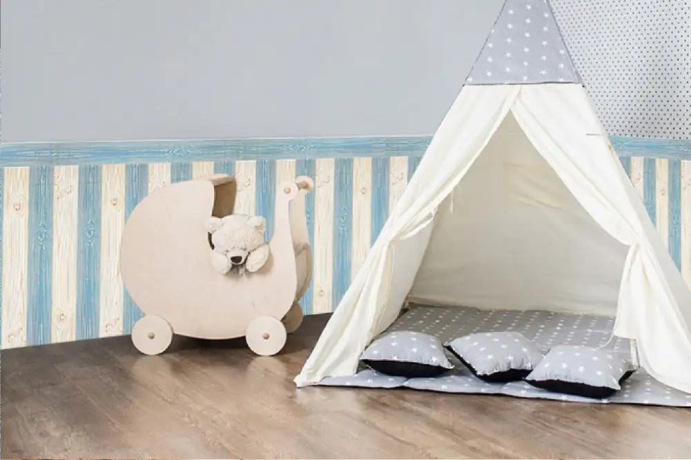 iWerk Holzpaneele zum Kleben 78 x 50 cm, 5 mm, Design skywood