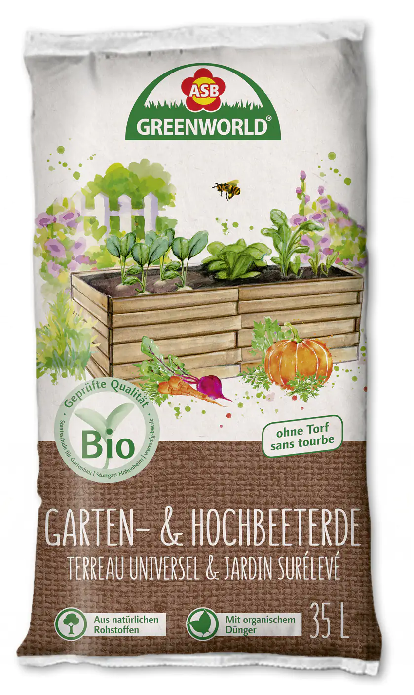 ASB Greenworld Bio Garten- und Hochbeeterde 35 L torffrei